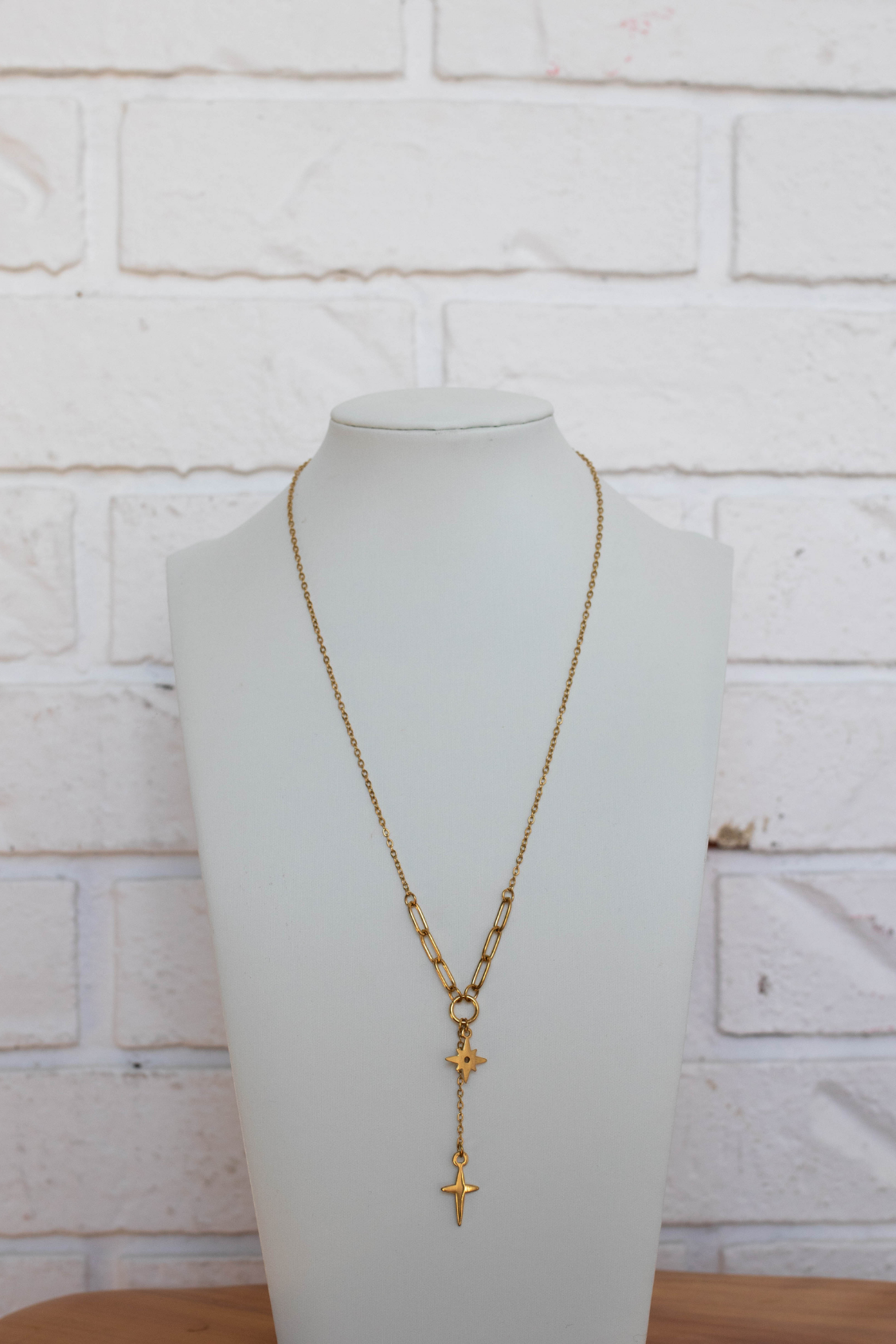 18K Sarah Cross Necklace