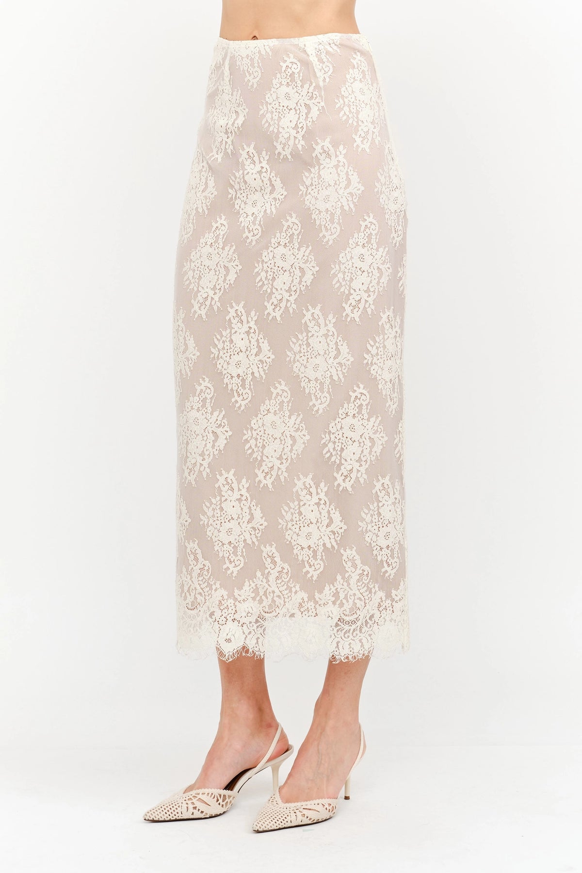 Lennon Lace Skirt - Ivory