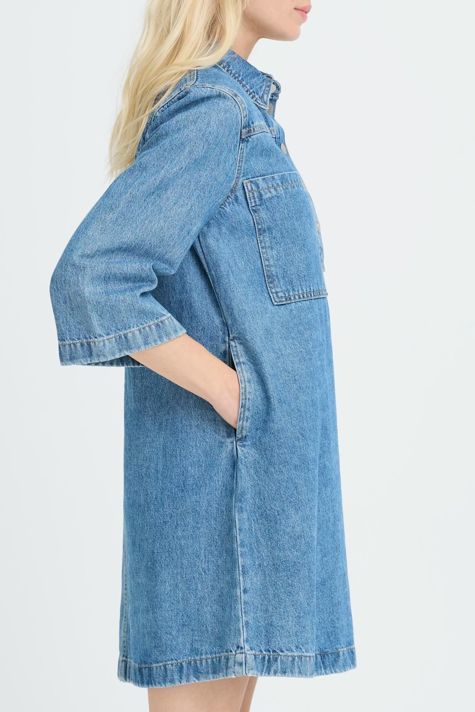 Bykacila Dress - Mid Blue Denim