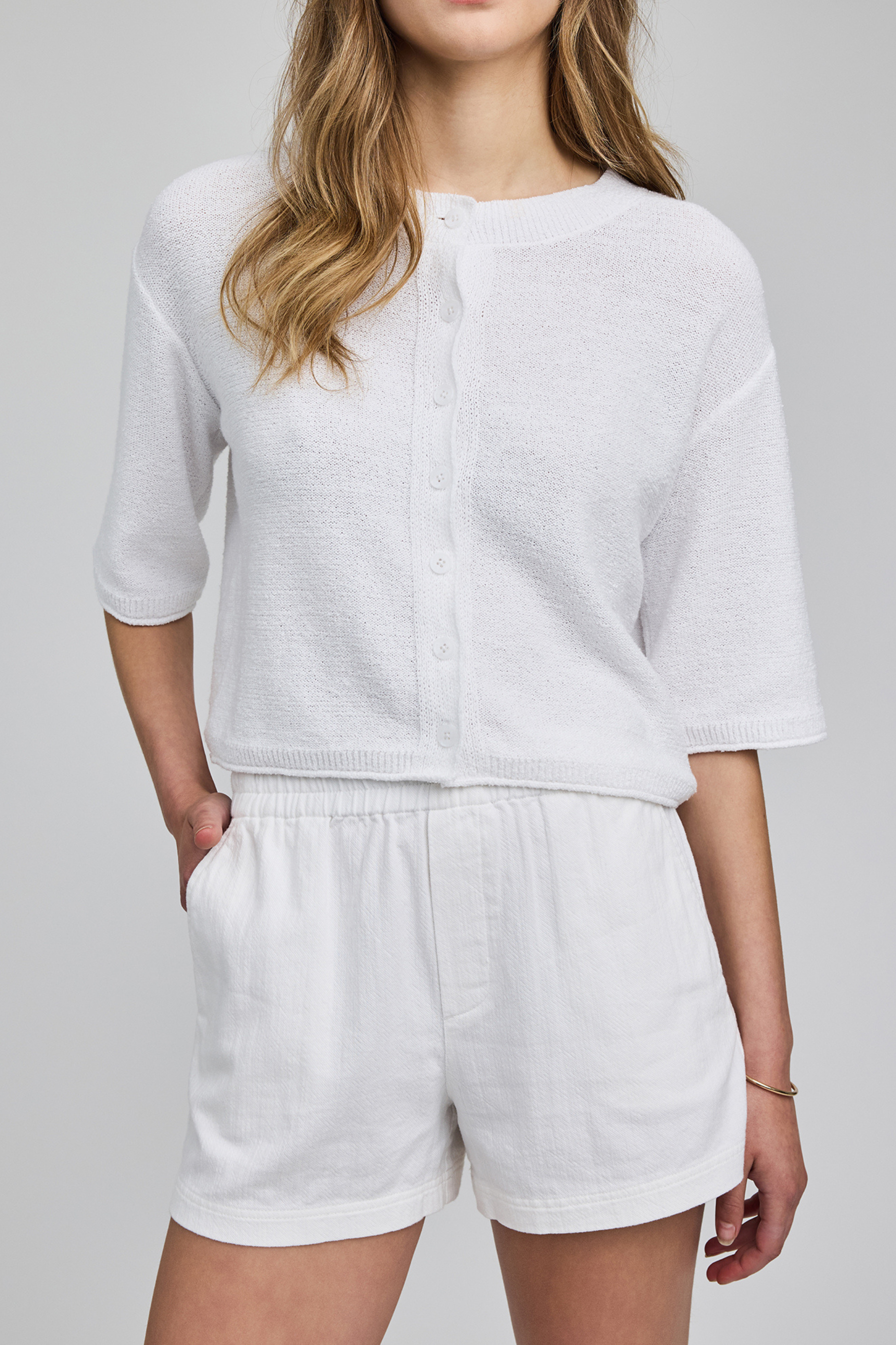 Genevieve Knit Sweater - White