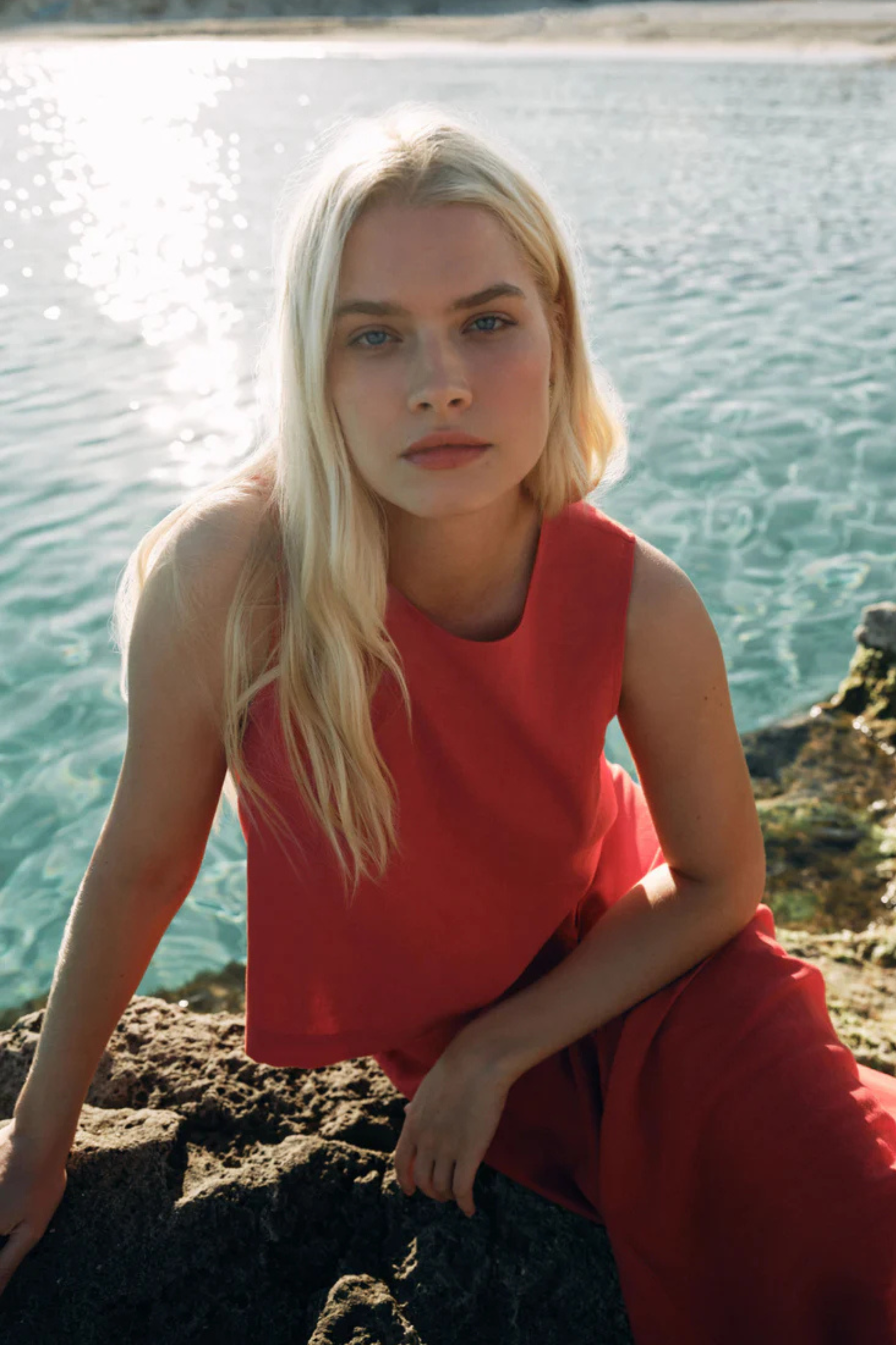 Z Supply Sloane Linen Top - Chili Pepper