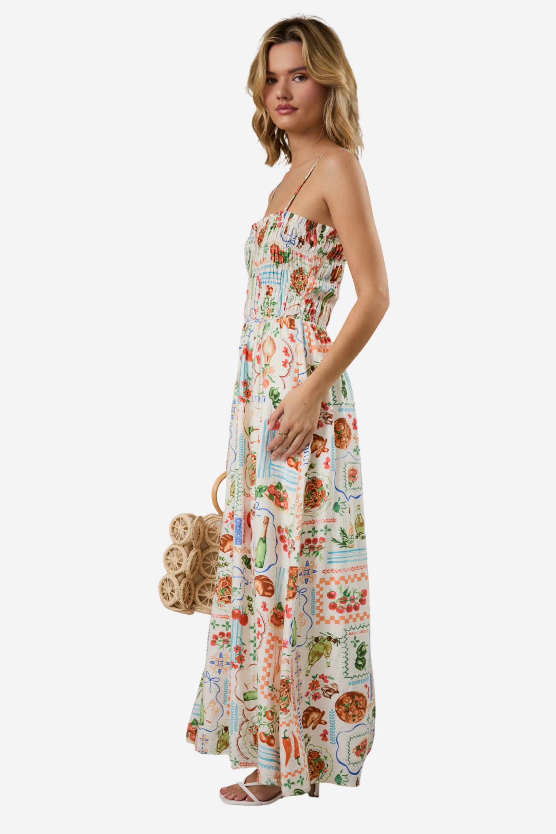 Vacation Print Maxi Dress
