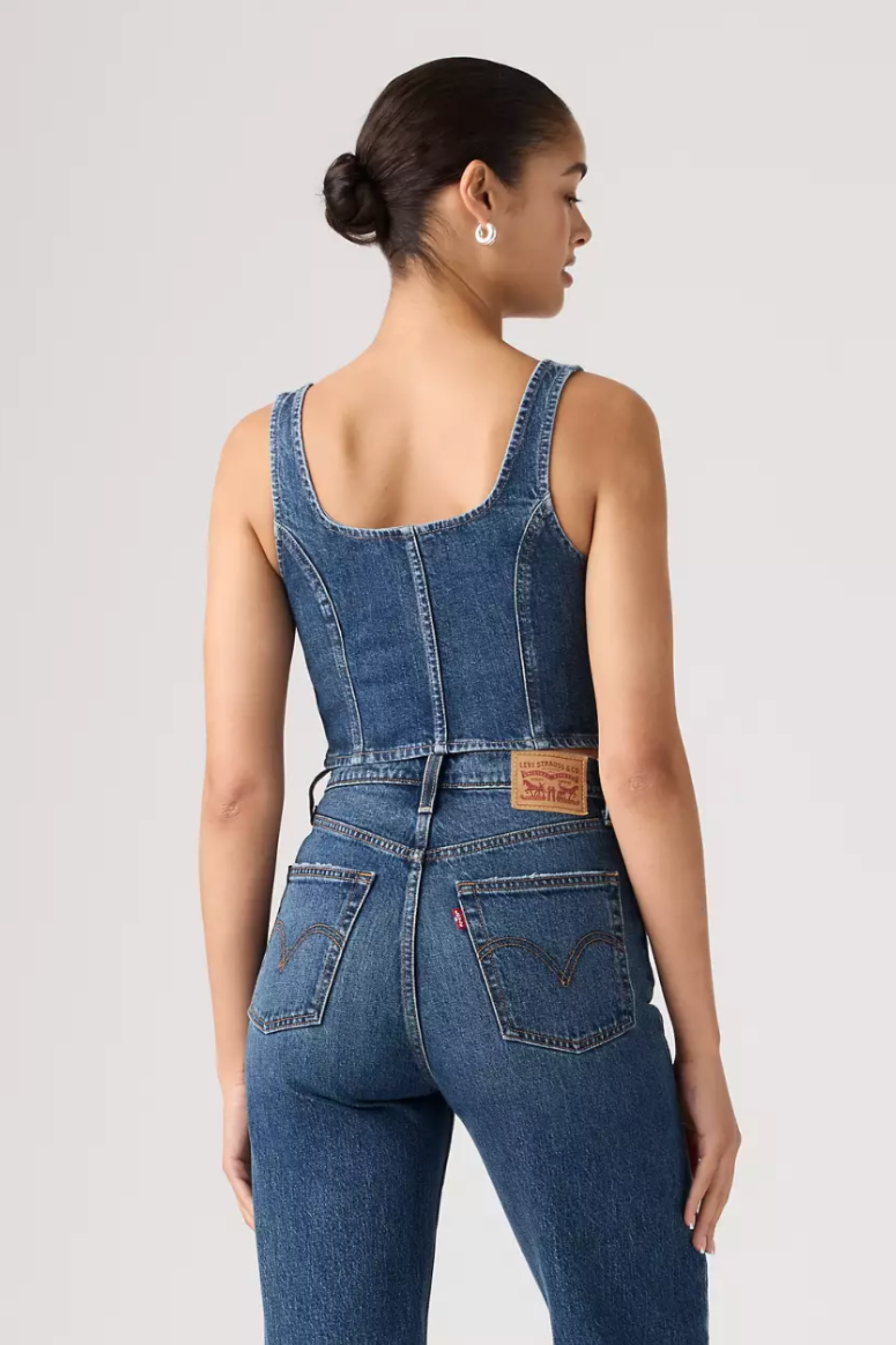 Levi's Seamed Zip Bustier Top - She's So Vague