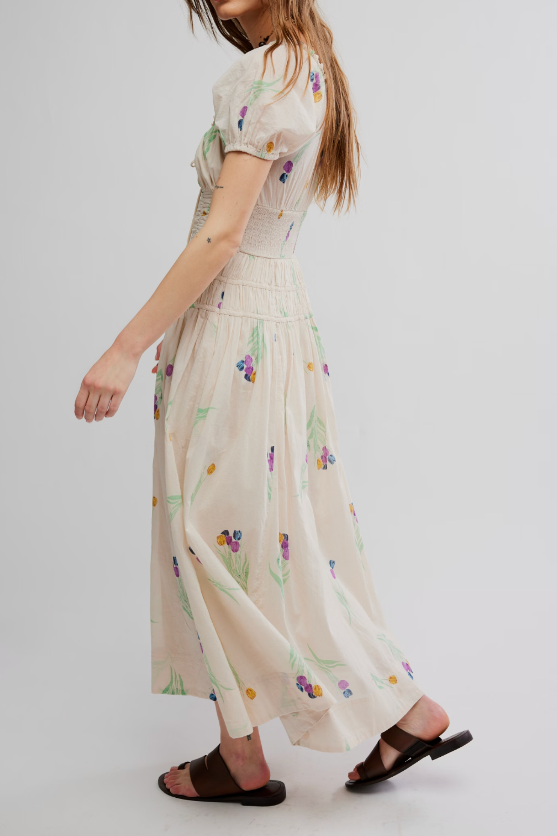 Free People Complete Me Midi Dress - Tea Combo
