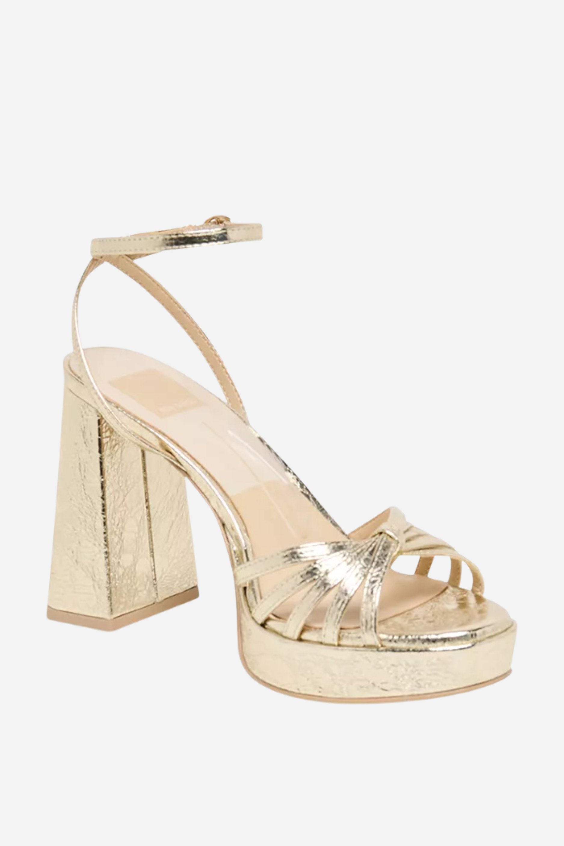 Dolce Vita Prady Platform Heels - Platinum Leather