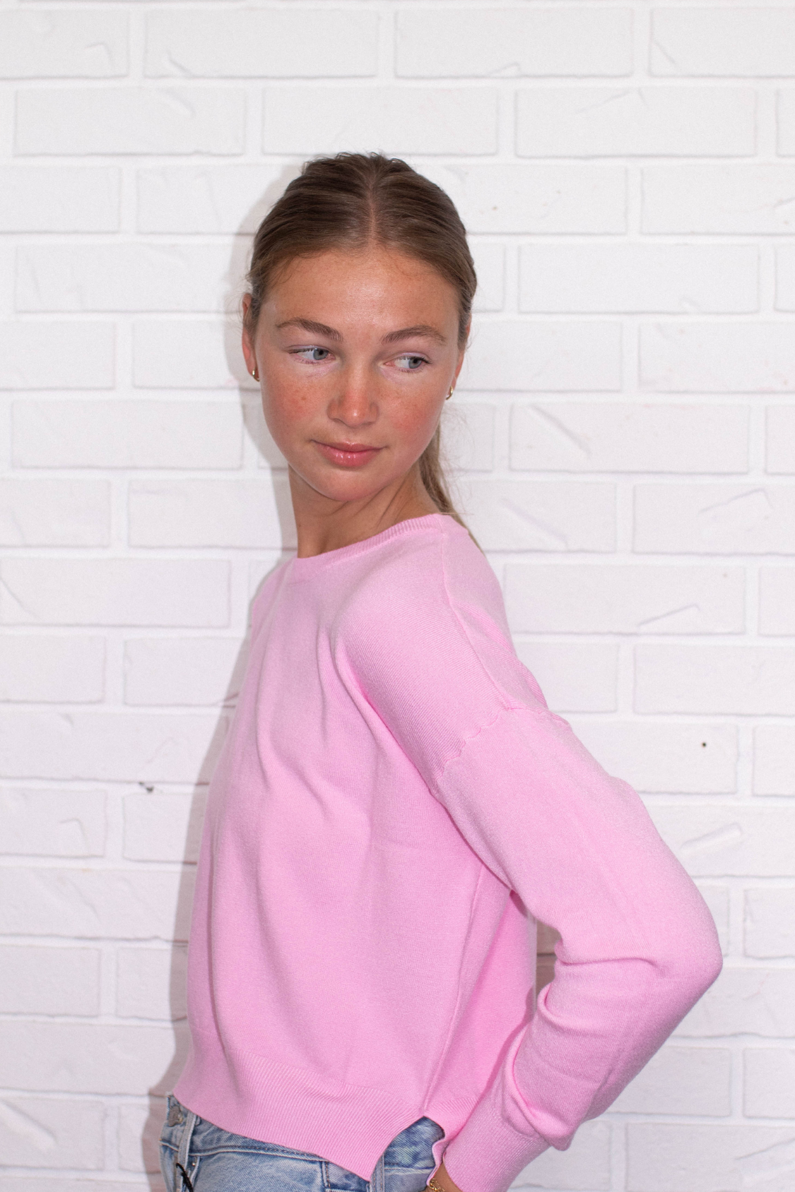 Polly Sweater - Blush Pink