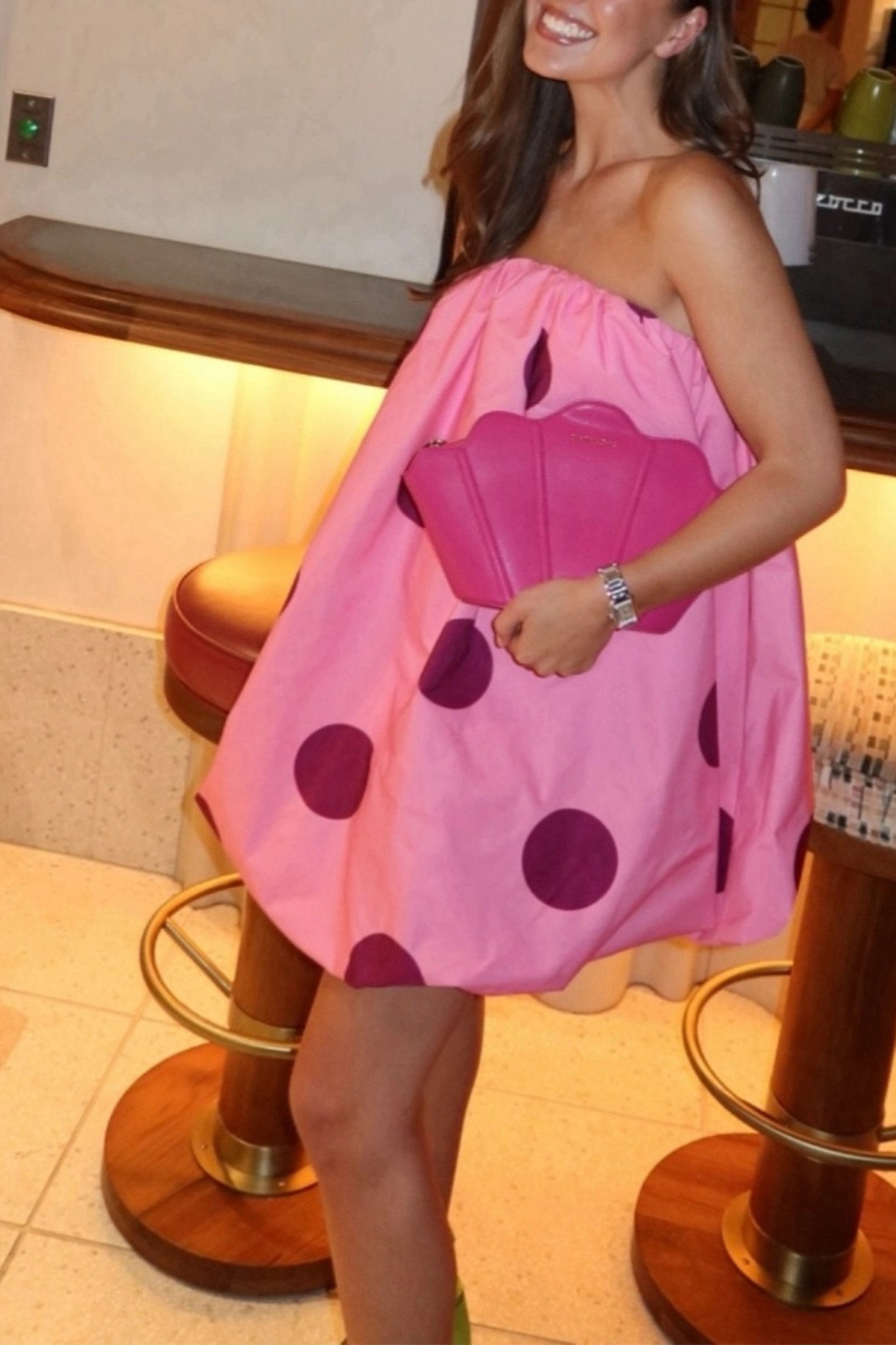 Polka Dot Bubble Mini Dress