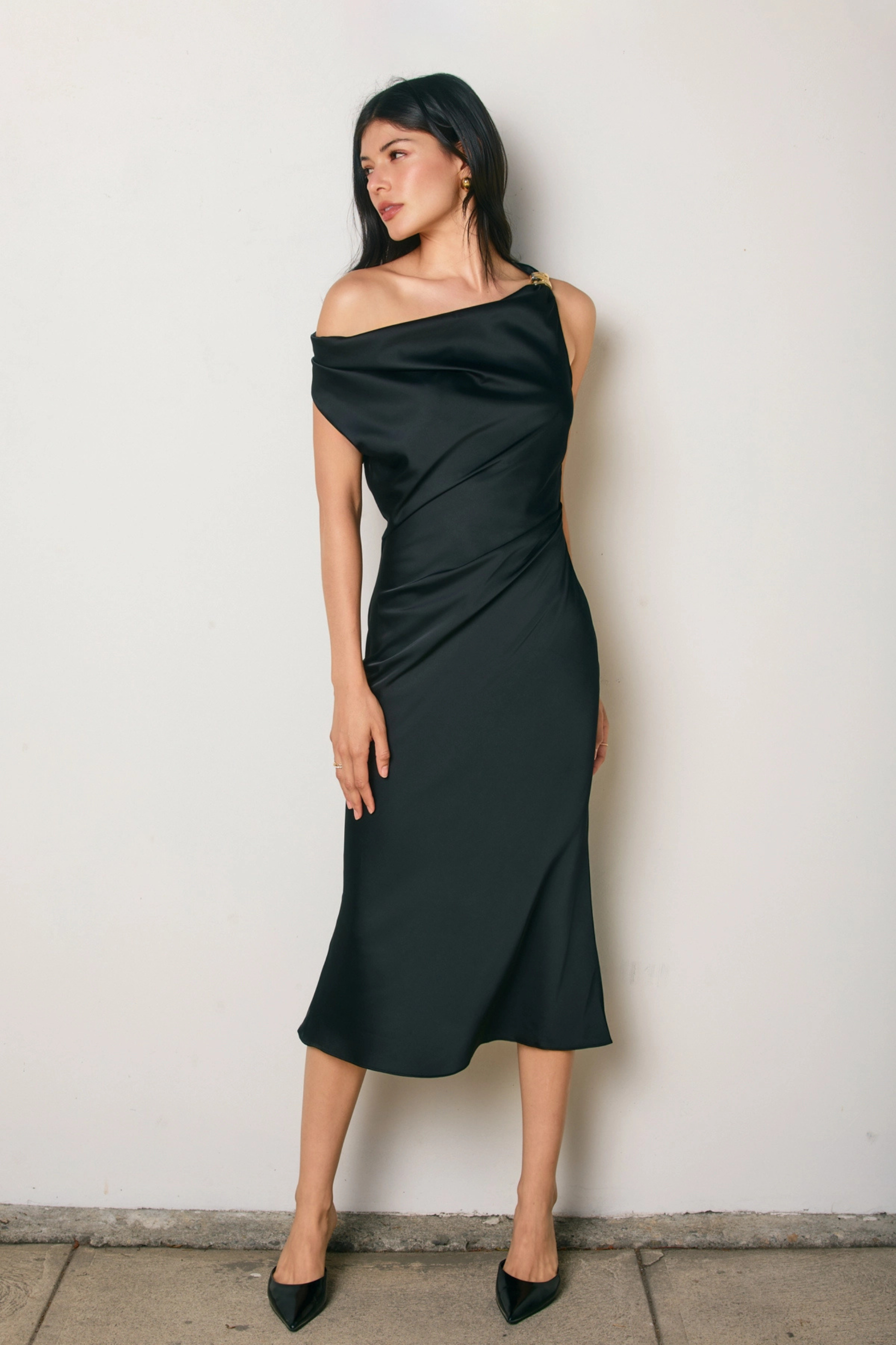Camila Midi Dress - Black