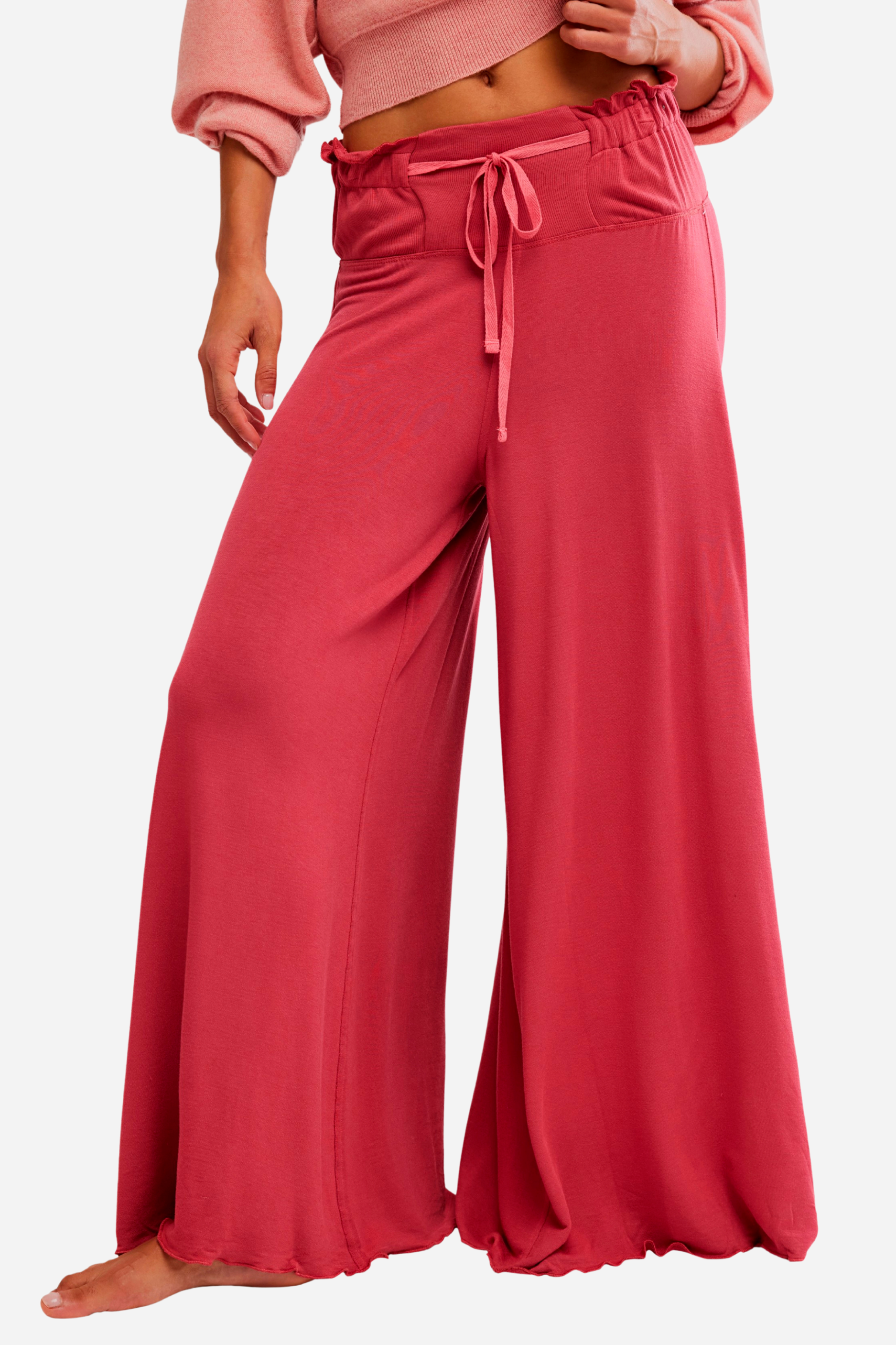 Free People Dream State Pants - Garnet Rose