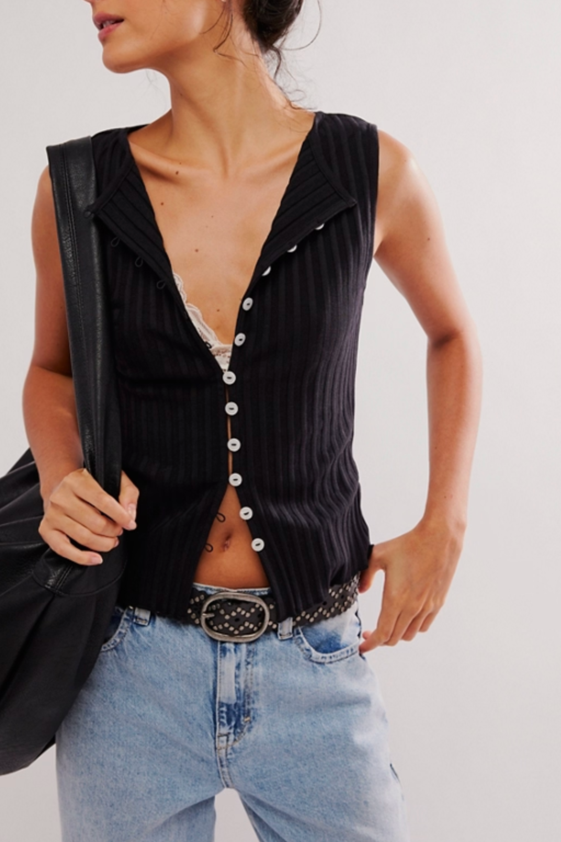 Free People Tilly Vest - Black