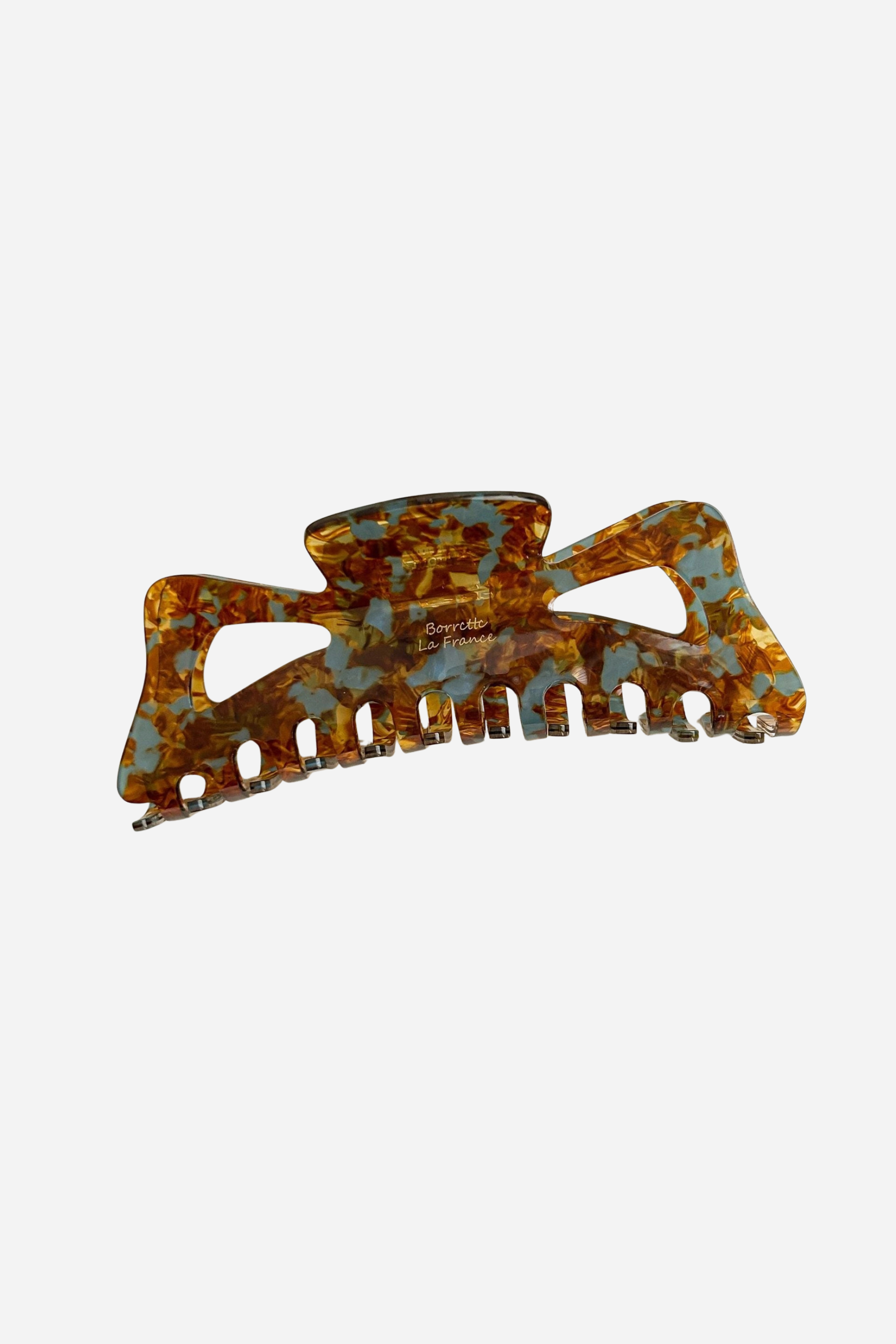 Extra Large Marble Claw Clip - Blue Coffee