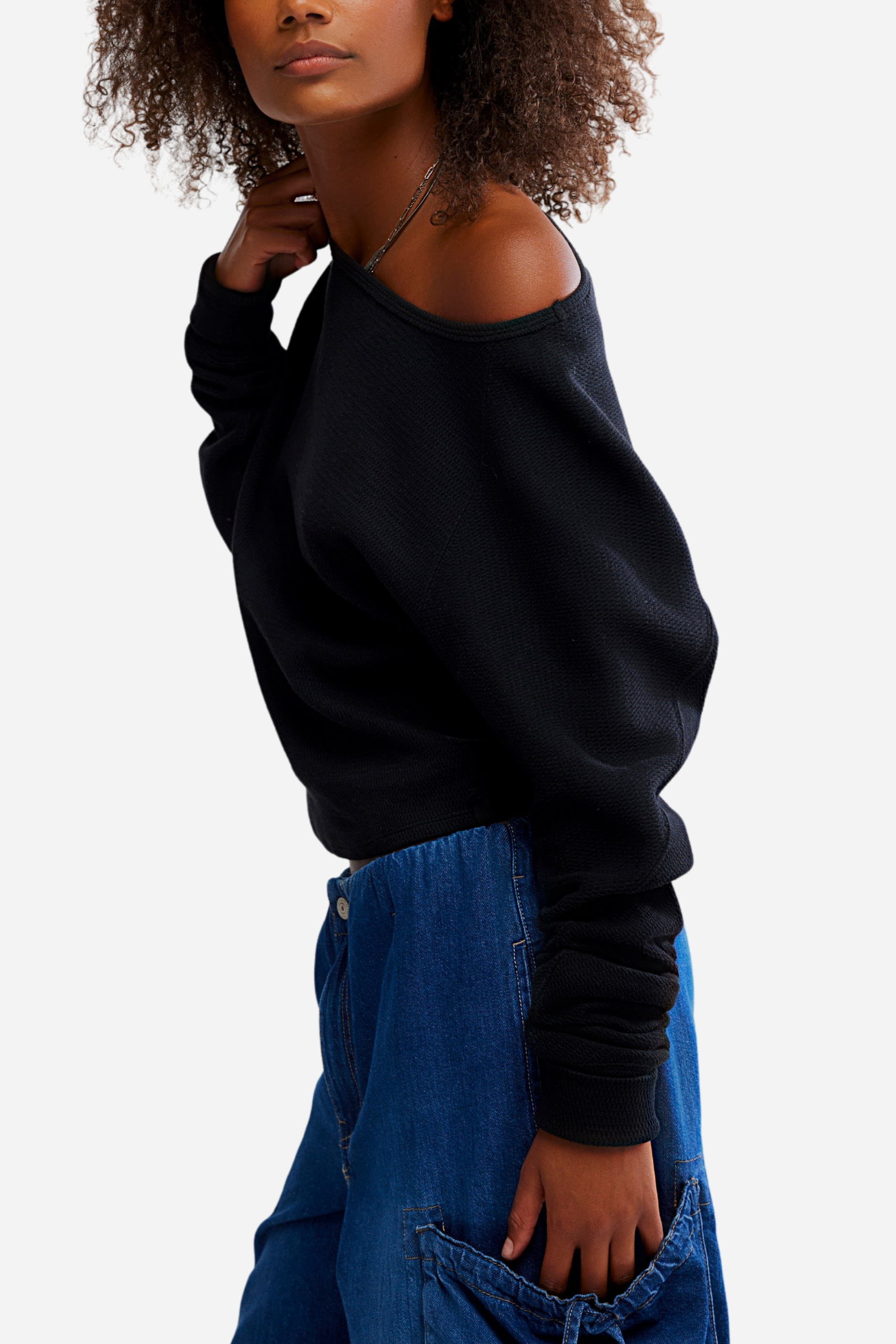 Free People Jess Long Sleeve - Black