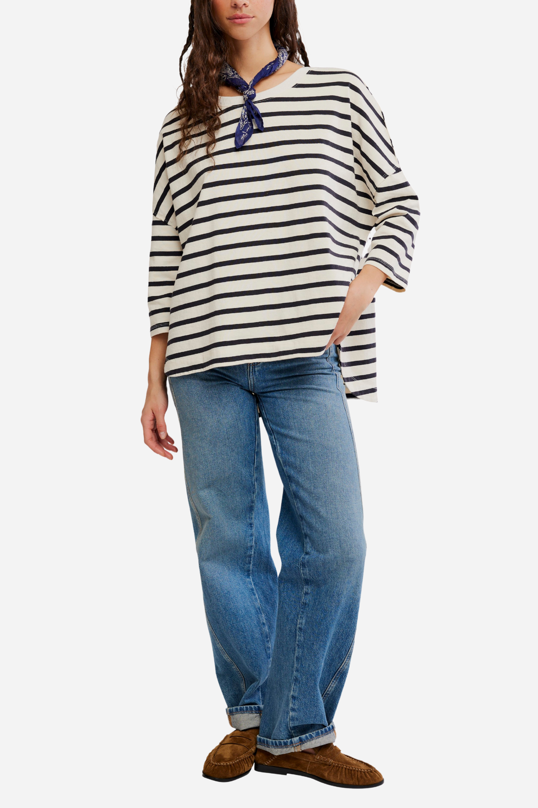 Free People 2 Sense Long Sleeve - Ivory Combo
