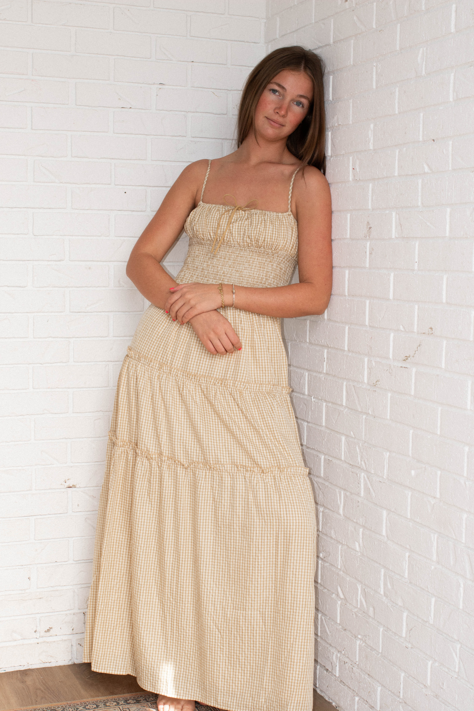 Abigail Smocked Waist Maxi Dress