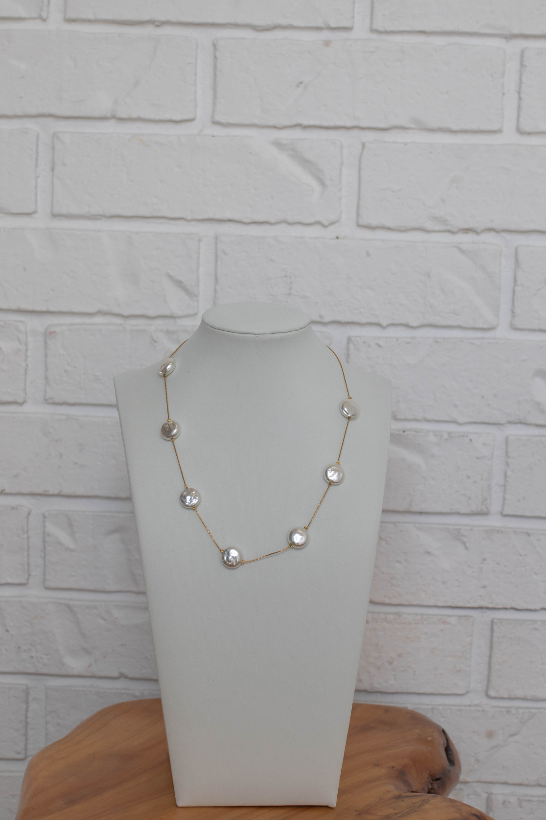 18K Pearl Chain Necklace