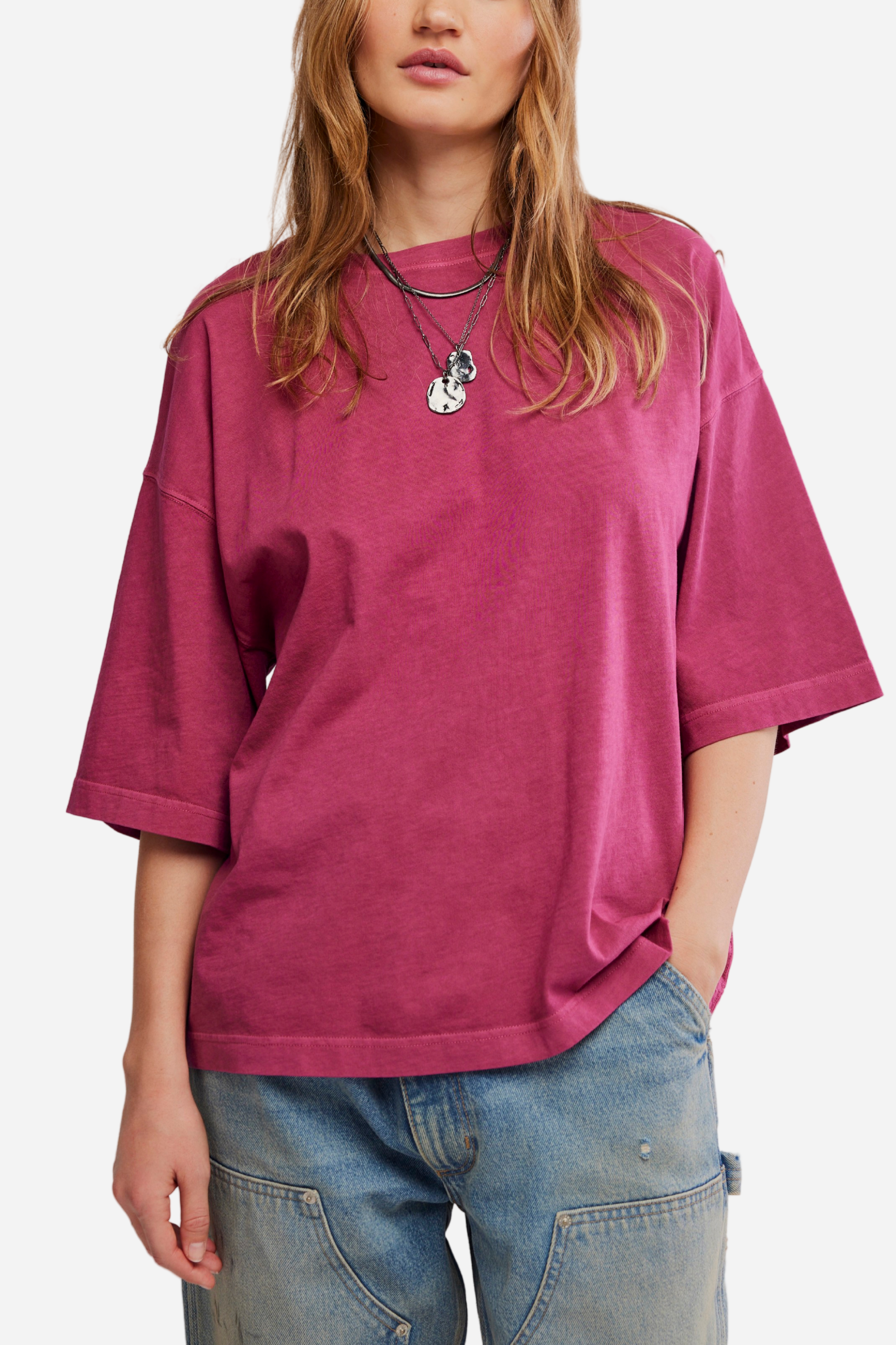 Free People - Perfect Oversized Tee - Glass Roses