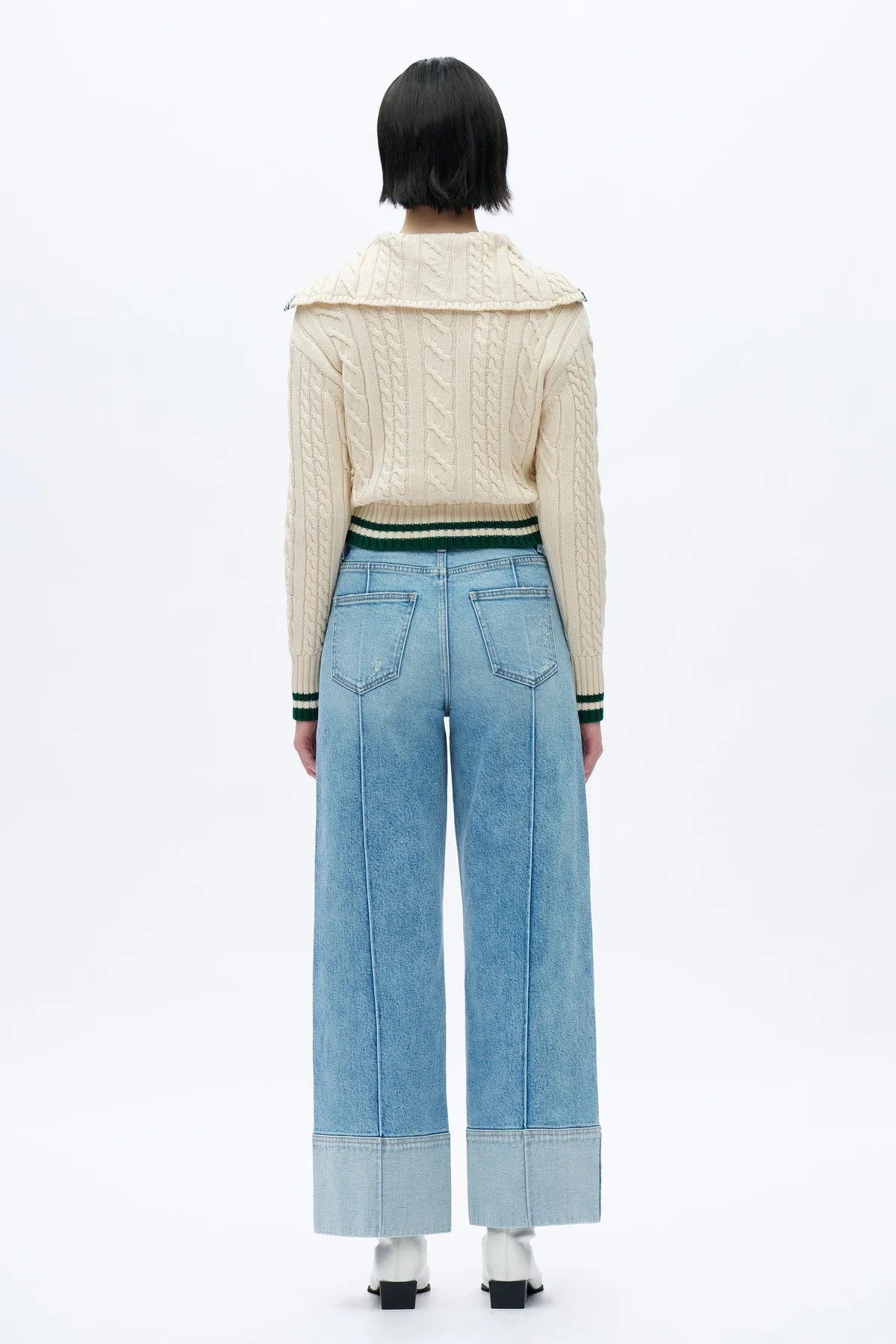 High Rise Wide Leg Jeans - Light Blue