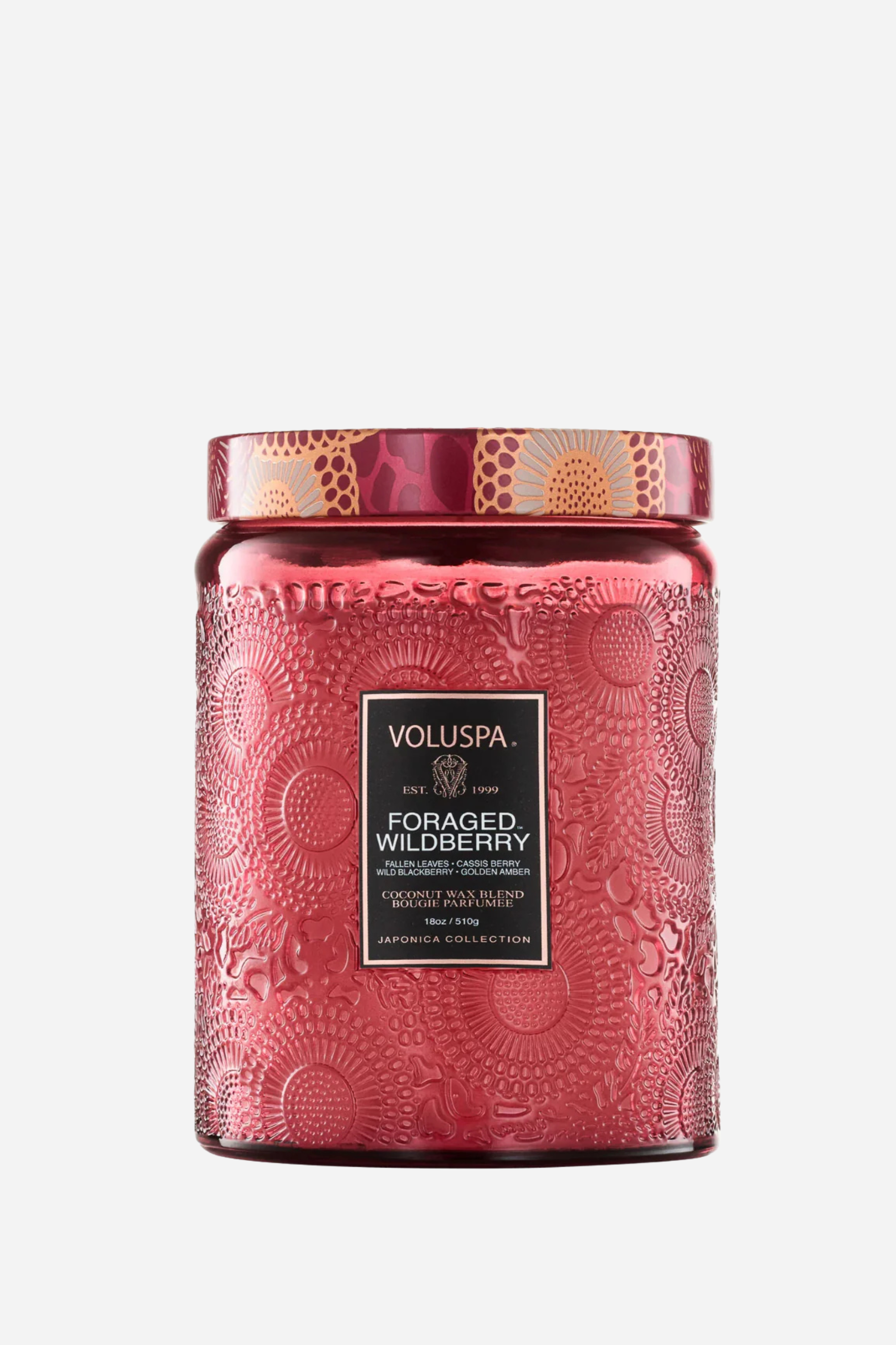 Voluspa Large Glass Jar Candle - 18 oz - Foraged Wildberry
