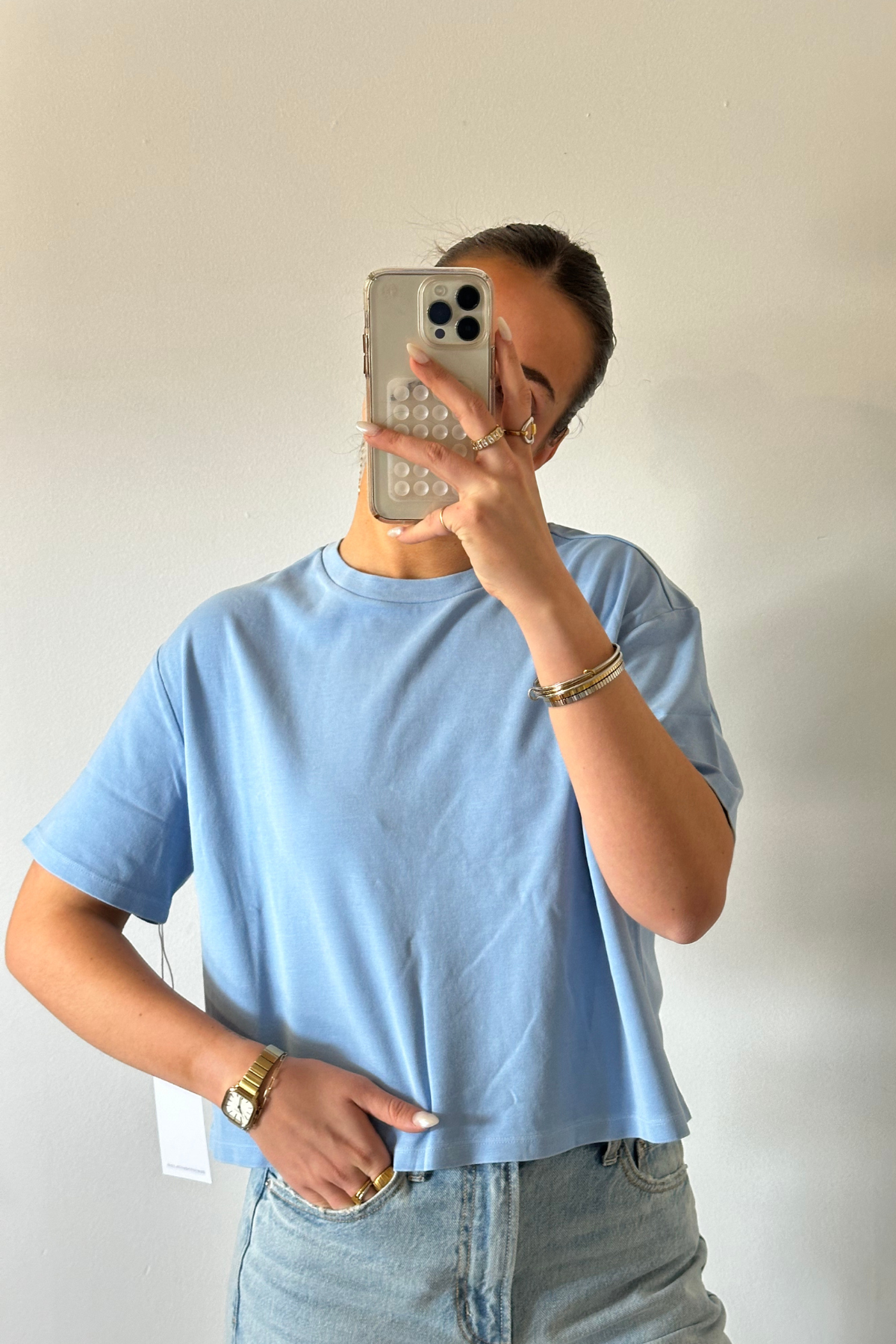 Maddox Jersey Tee - Pigment Skyway