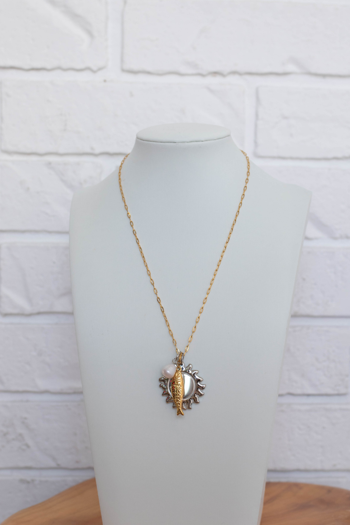 18K Fish Statement Necklace