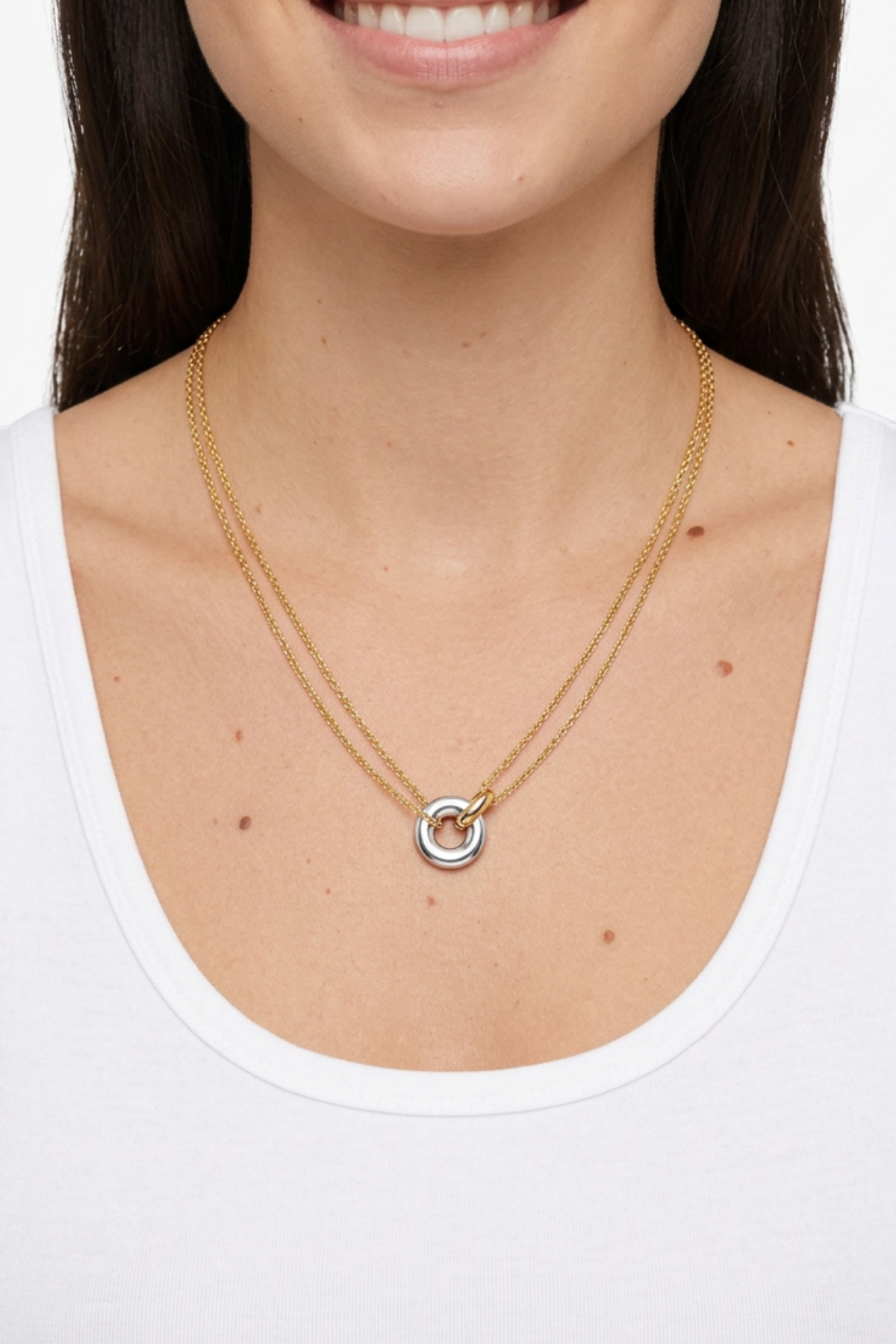 18K Camille Two Tone Necklace