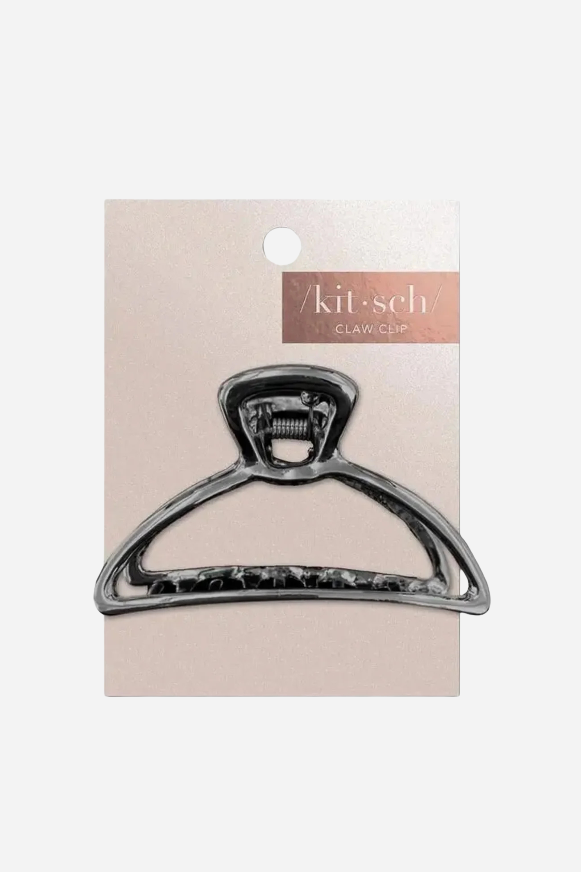 Open Shape Claw Clip - Hematite