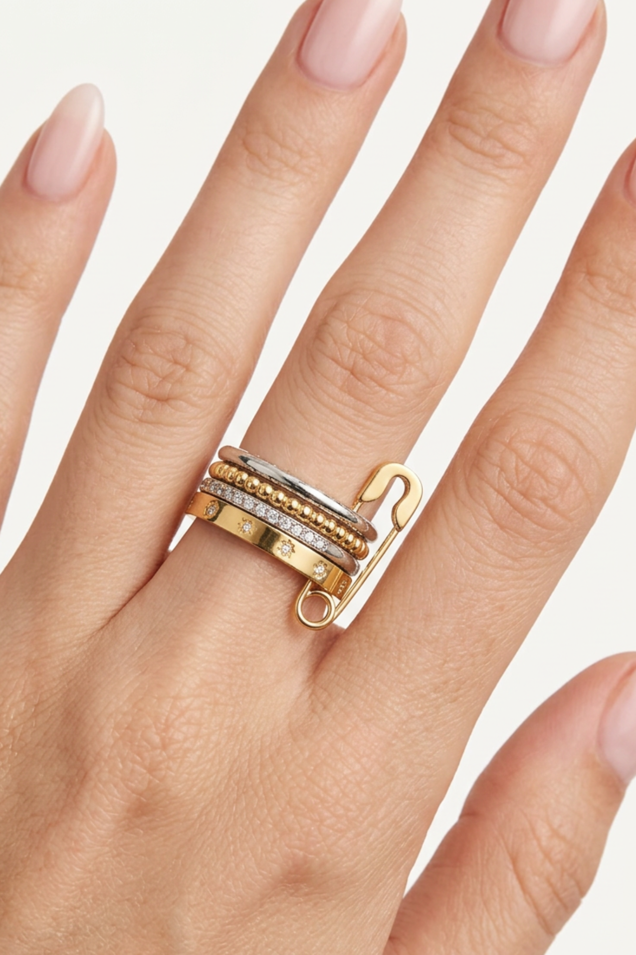 18K Charlie Stacked Ring