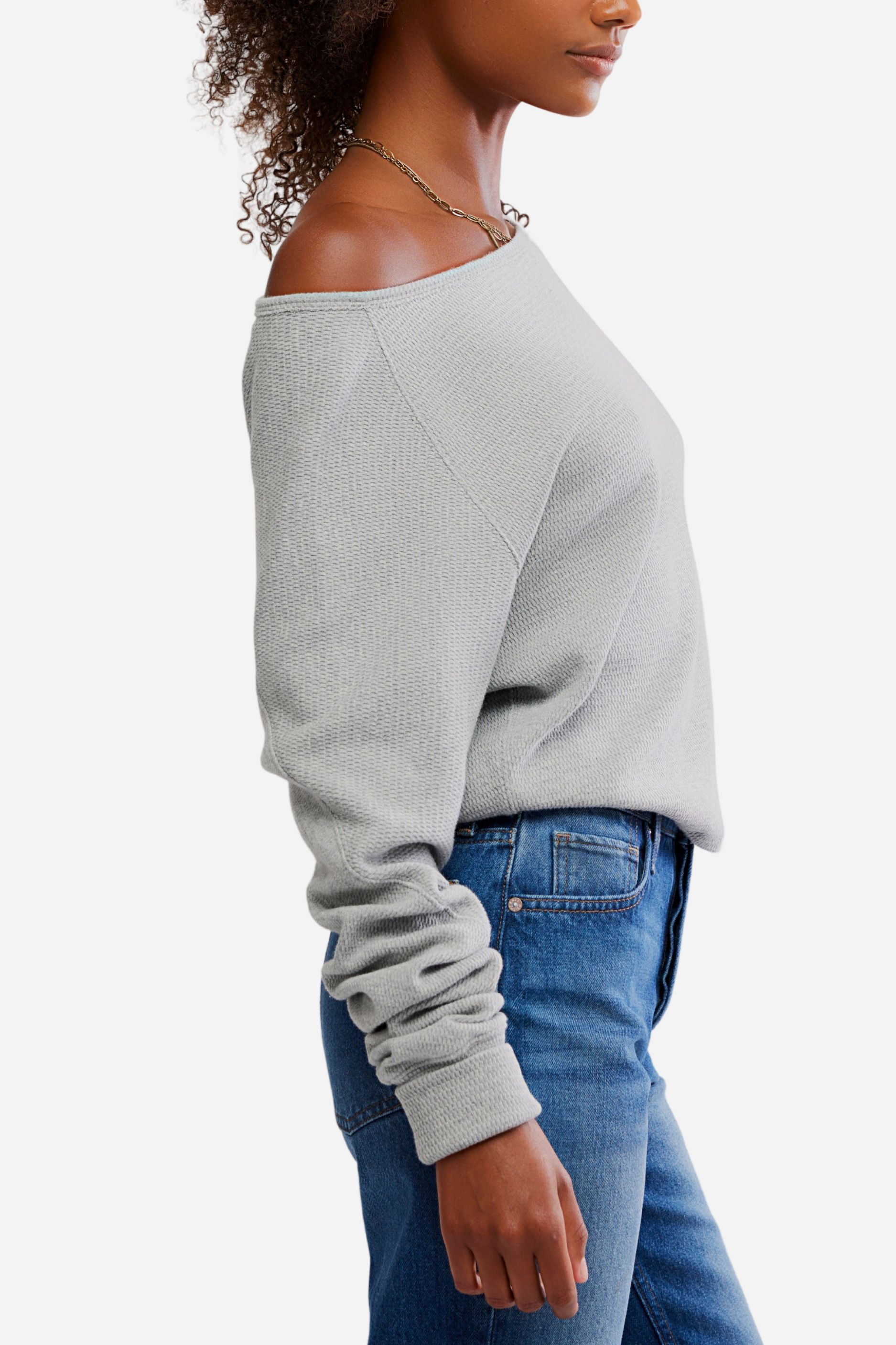 Free People Jess Long Sleeve - Heather Grey