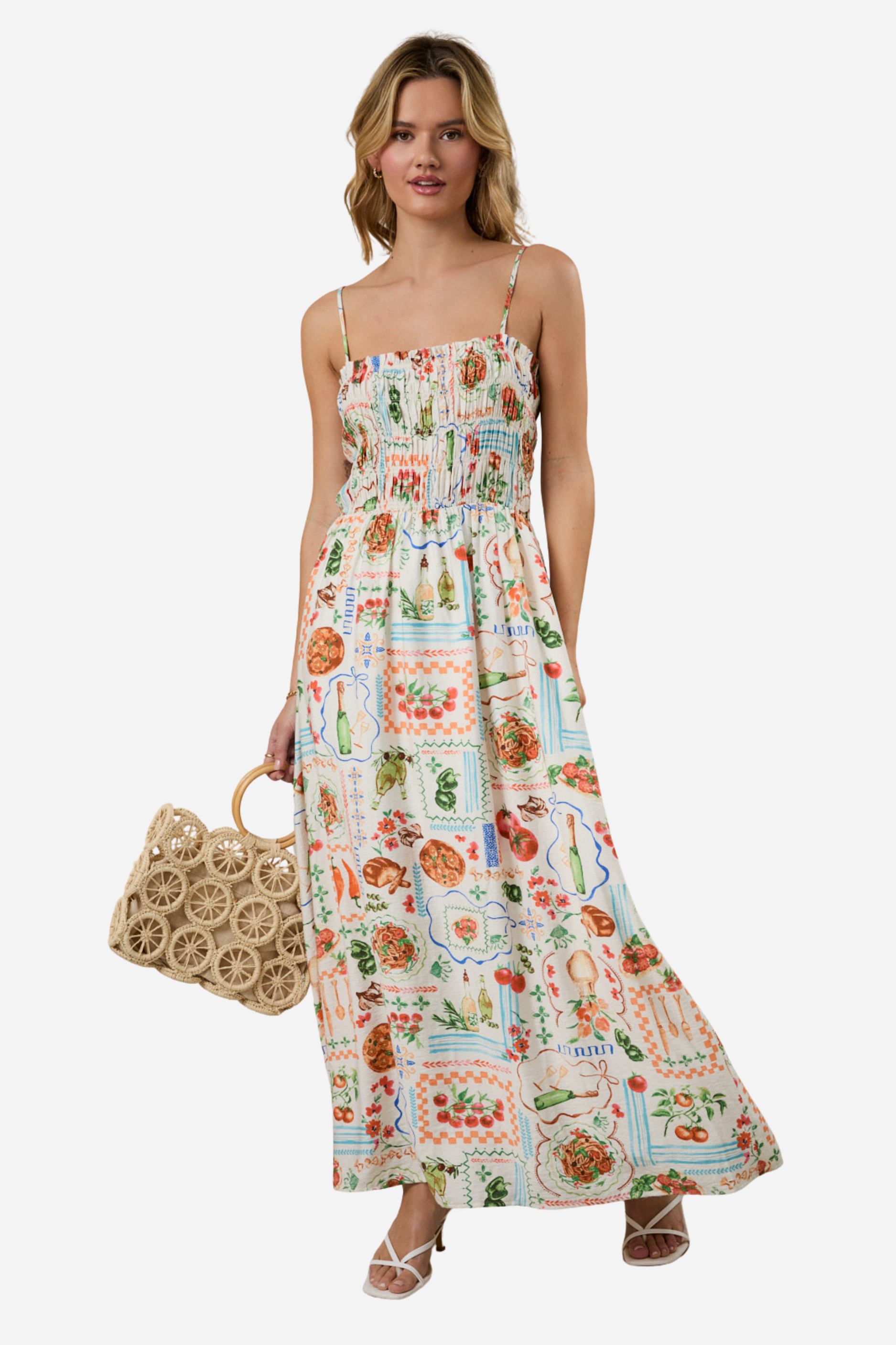 Vacation Print Maxi Dress