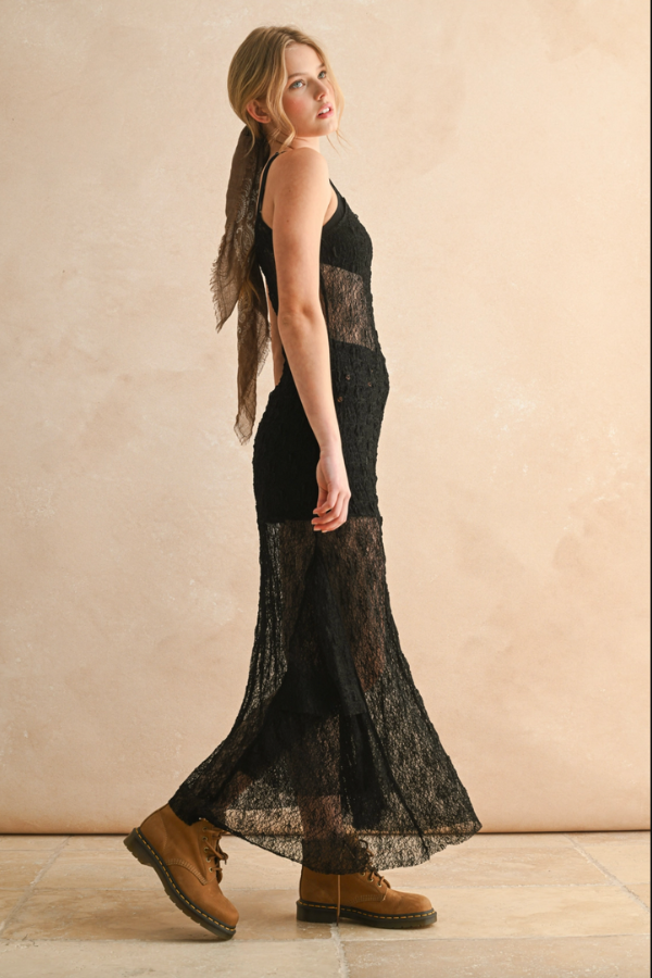 Date Night Lace Midi Dress