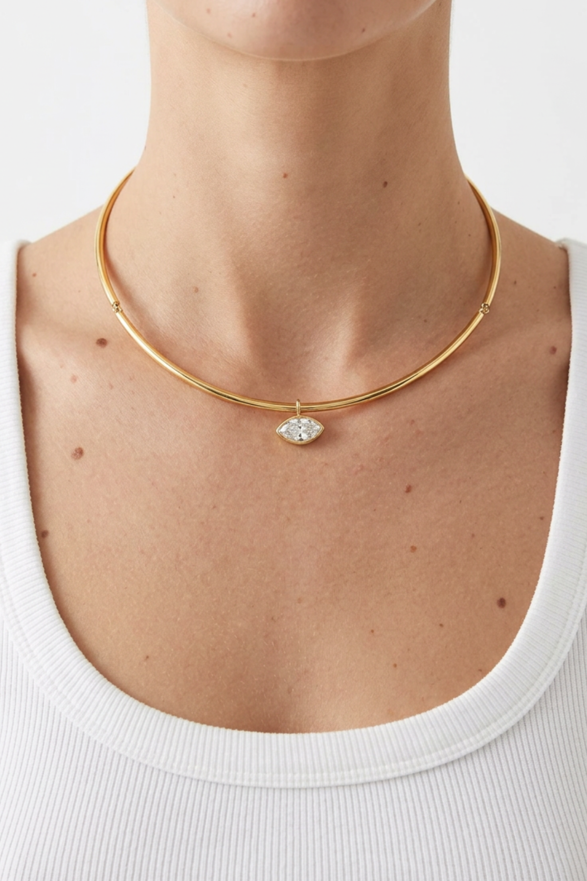 18K Marquise Diamond Necklace