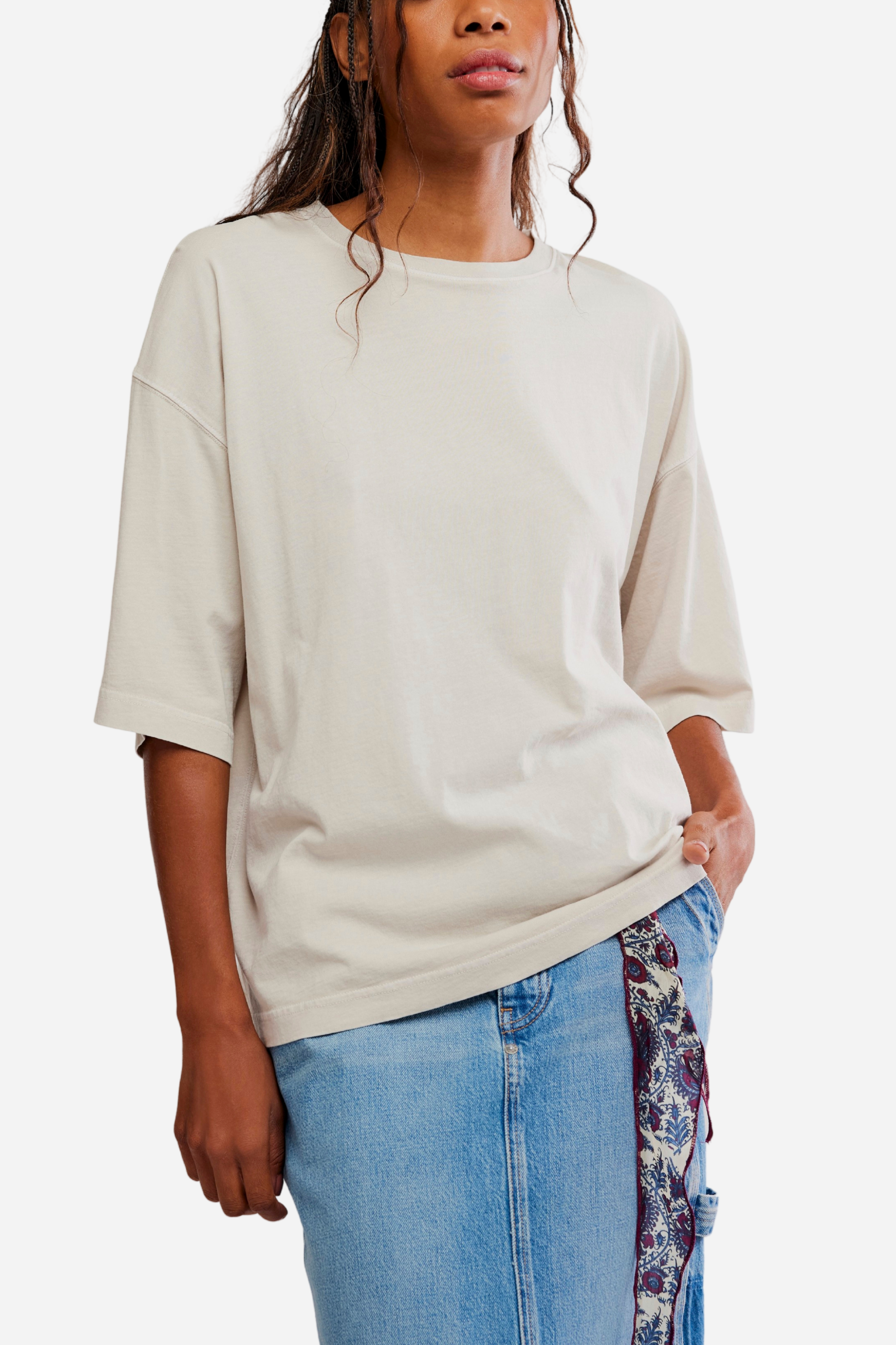 Free People - Perfect Oversized Tee - Morning Oat