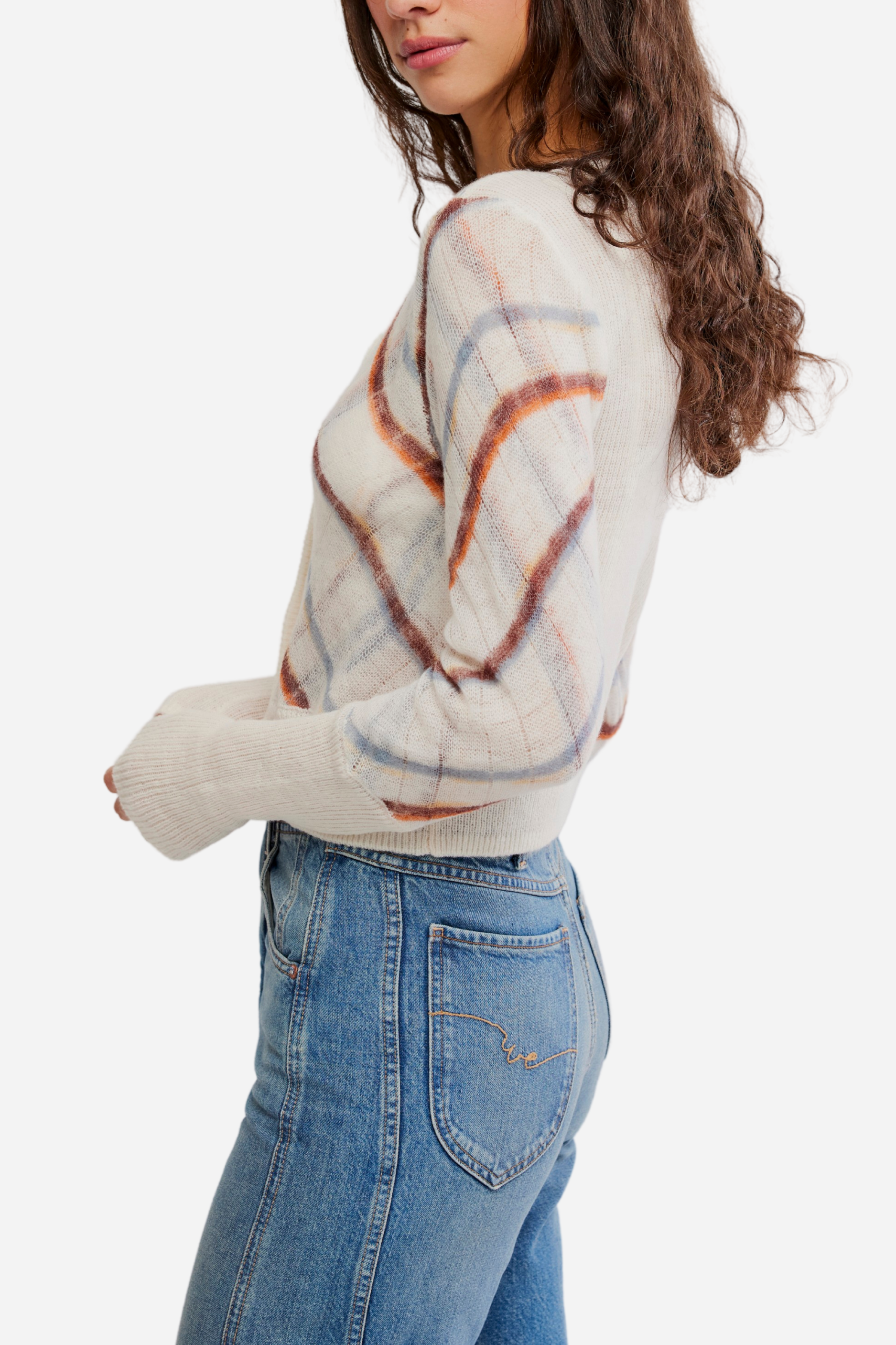Free People - Highland Mist Cardigan - Sugar Mist Combo