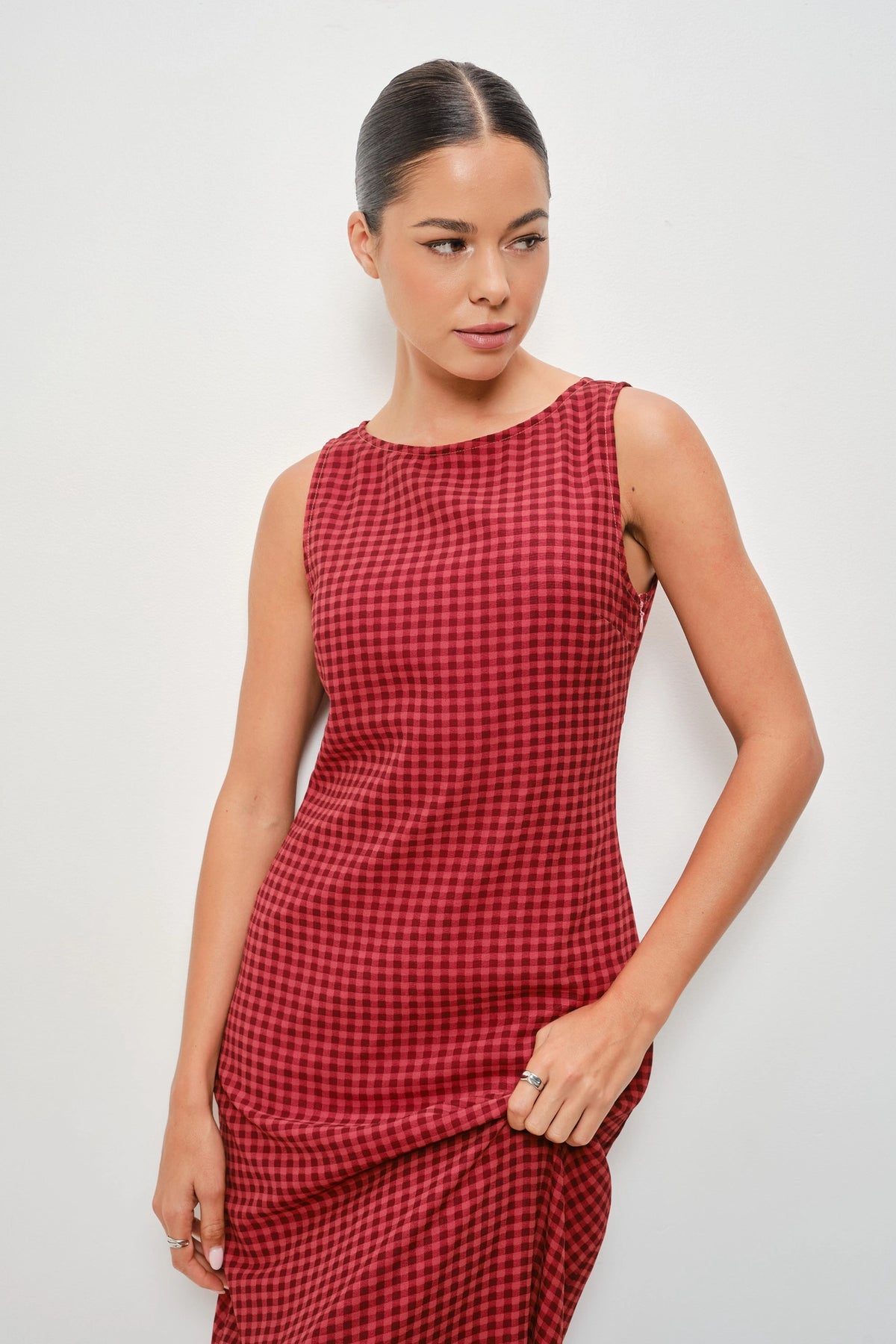 Aella Gingham Maxi Dress