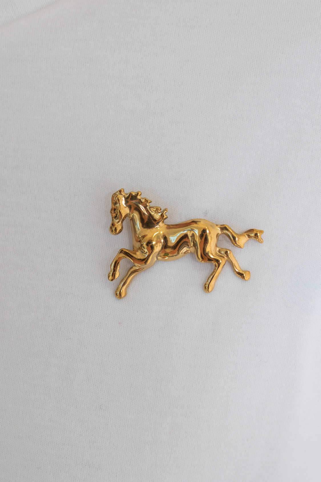 18K Gold Horse Brooch