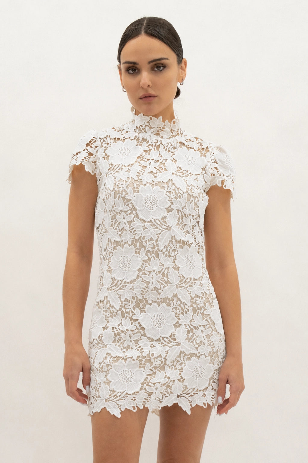 mini cap sleeve dress Lace contoured fit Size:17H Plus Chiffon Long Sleeve Provider:Ashley