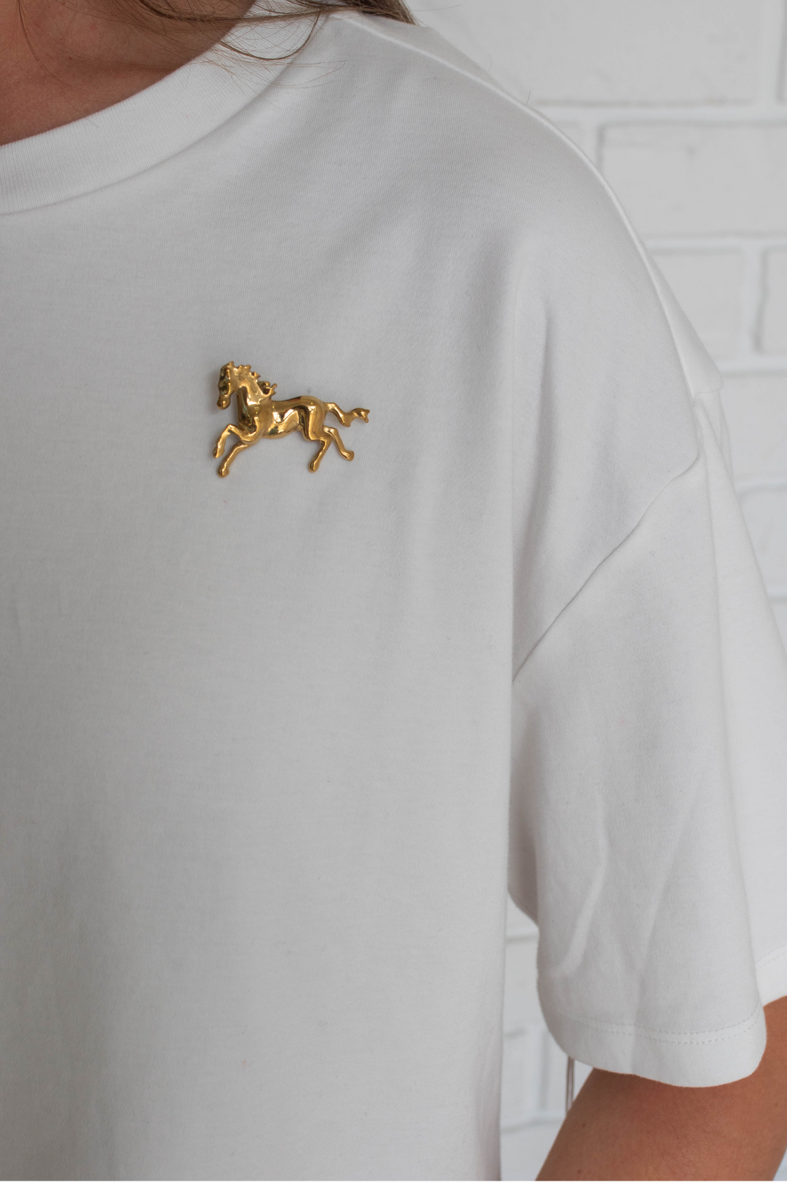 18K Gold Horse Brooch