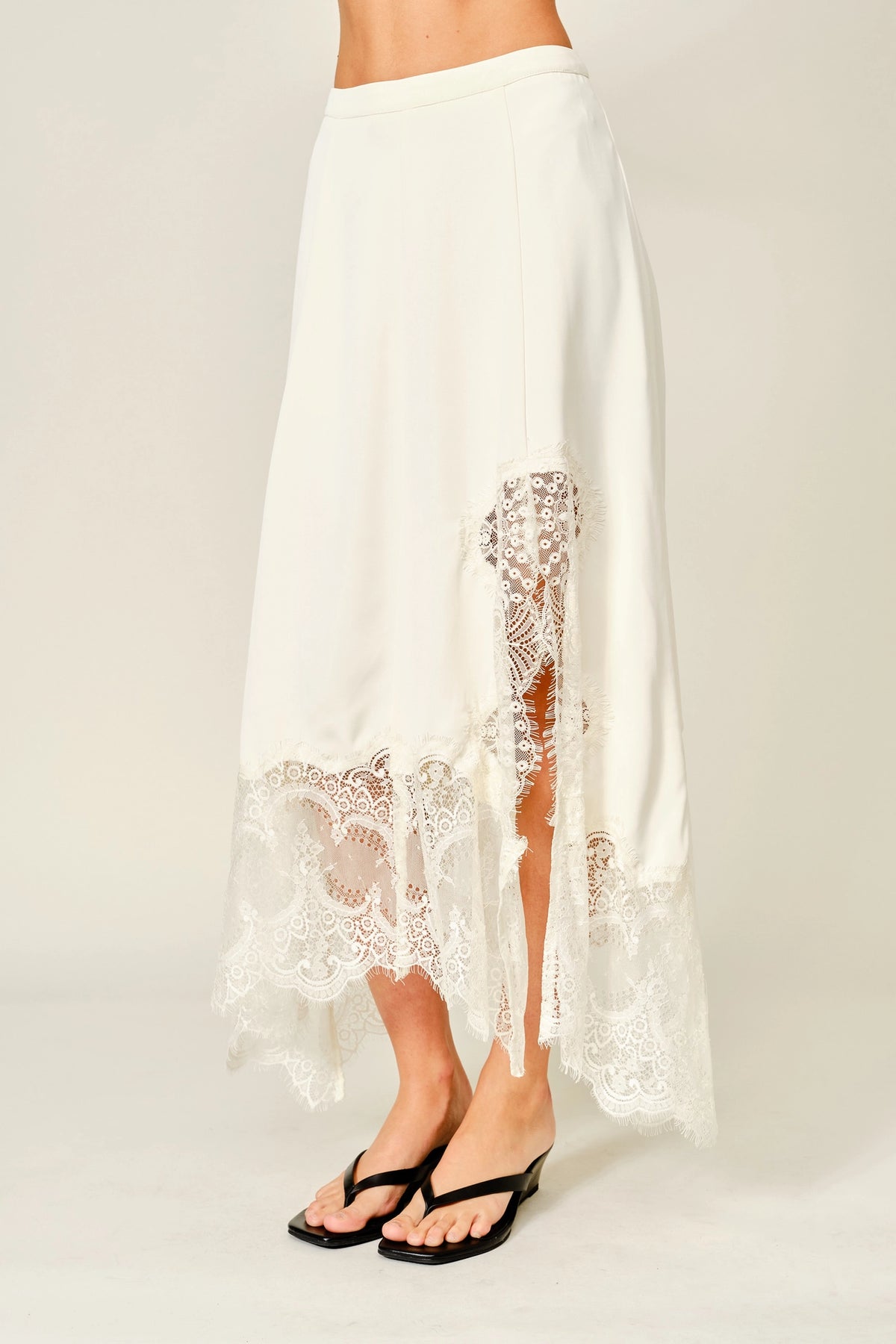 Elegant Lace Midi Skirt