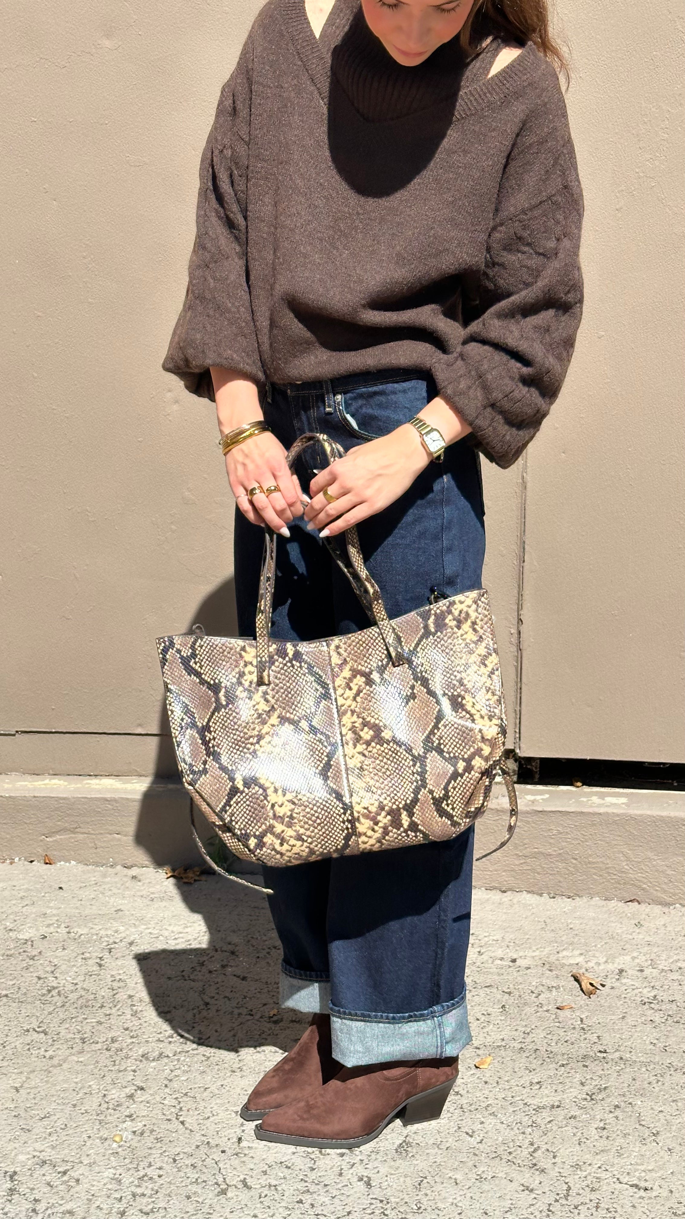 Aspen Tote Bag - Snakeskin