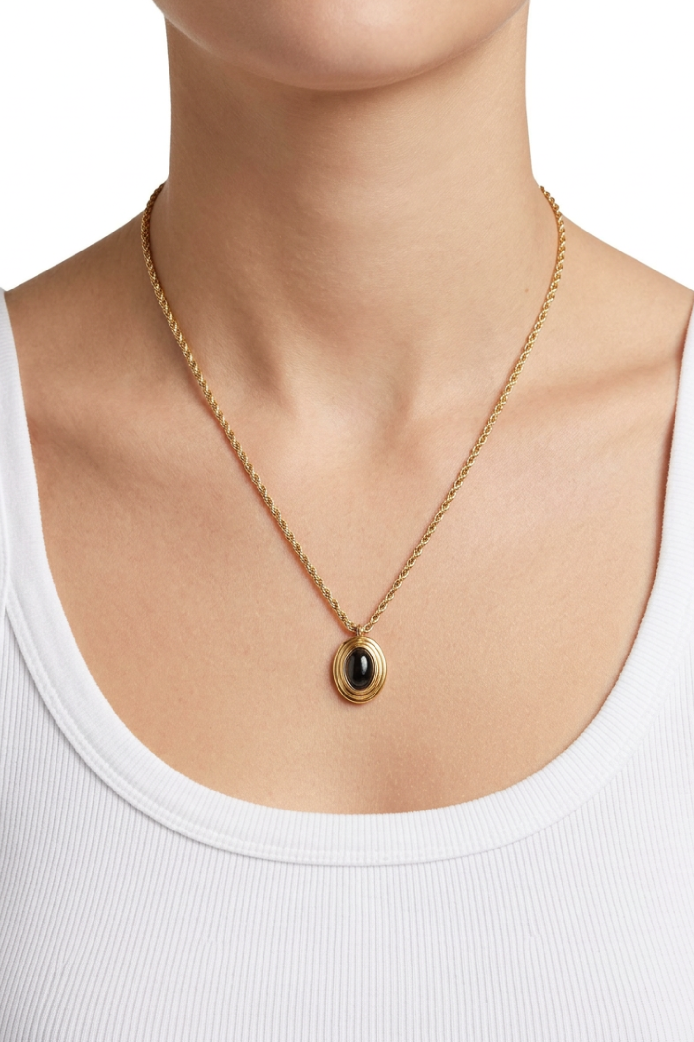 18K Black Statement Necklace