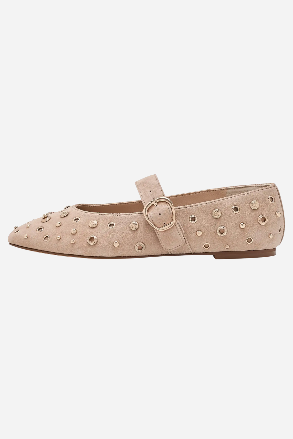 Dolce Vita - Mella Stud Flats - Camel Suede