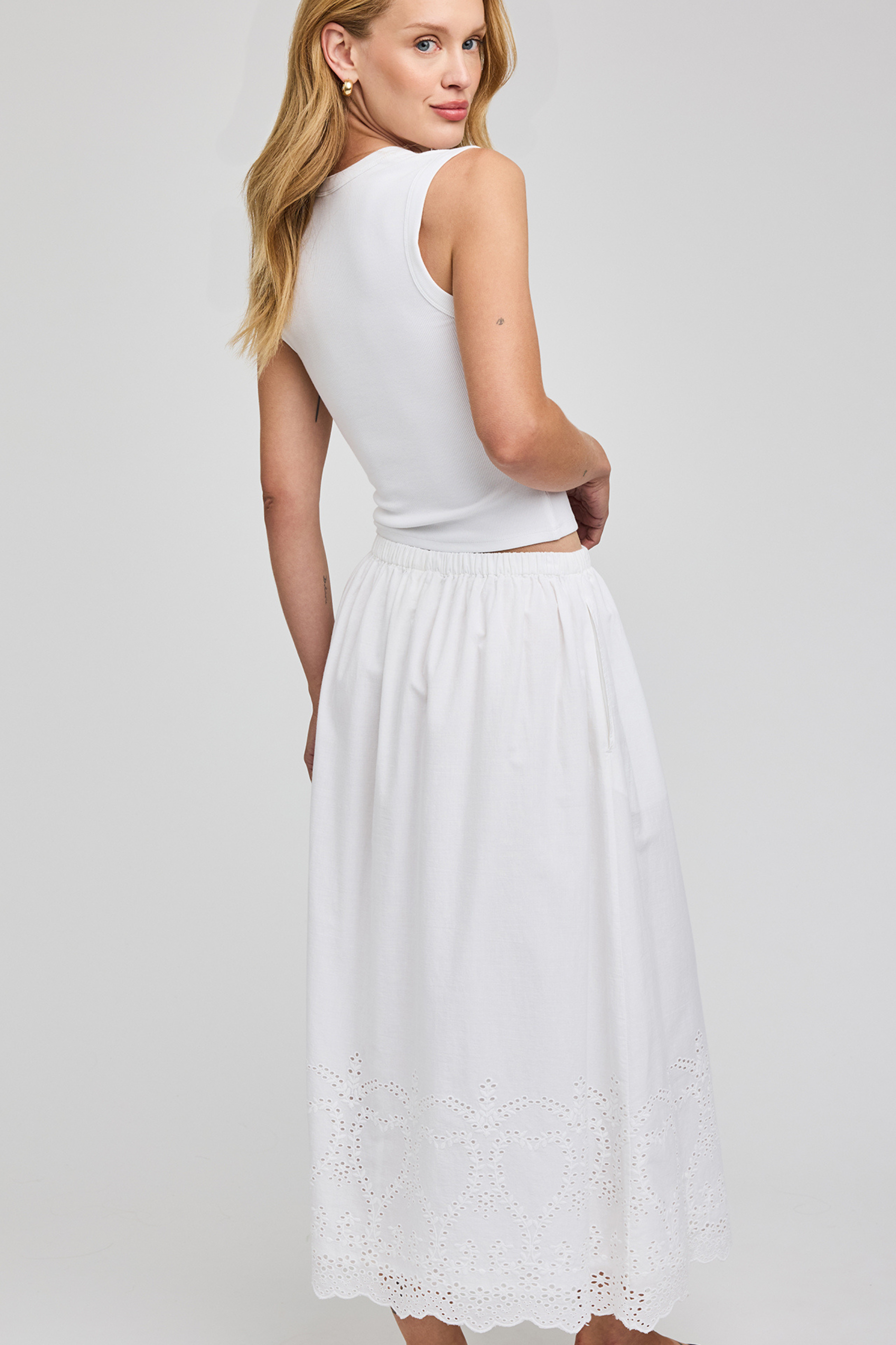 Elodie Maxi Skirt - White