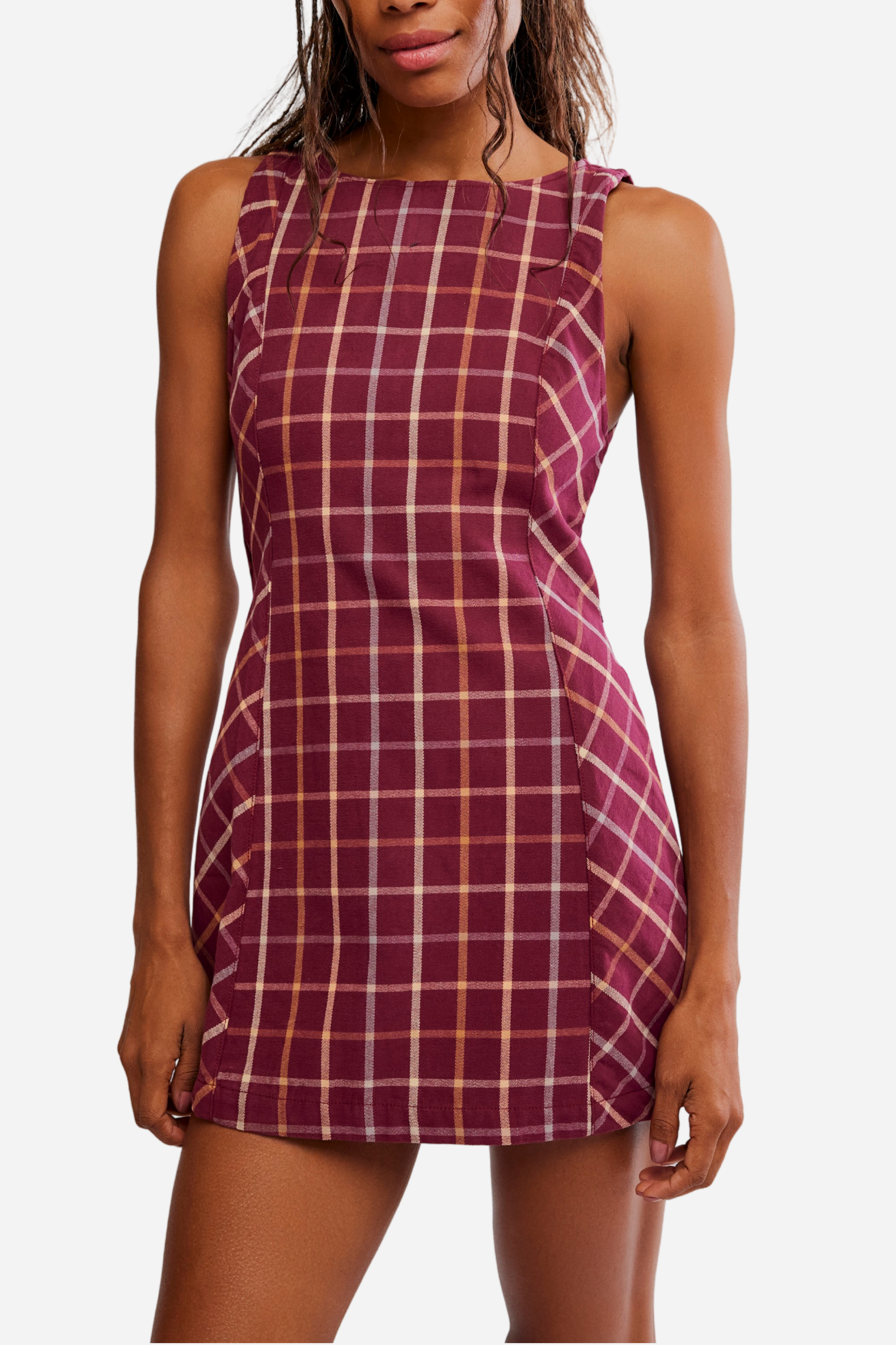 Free People Atlas Plaid Mini Dress