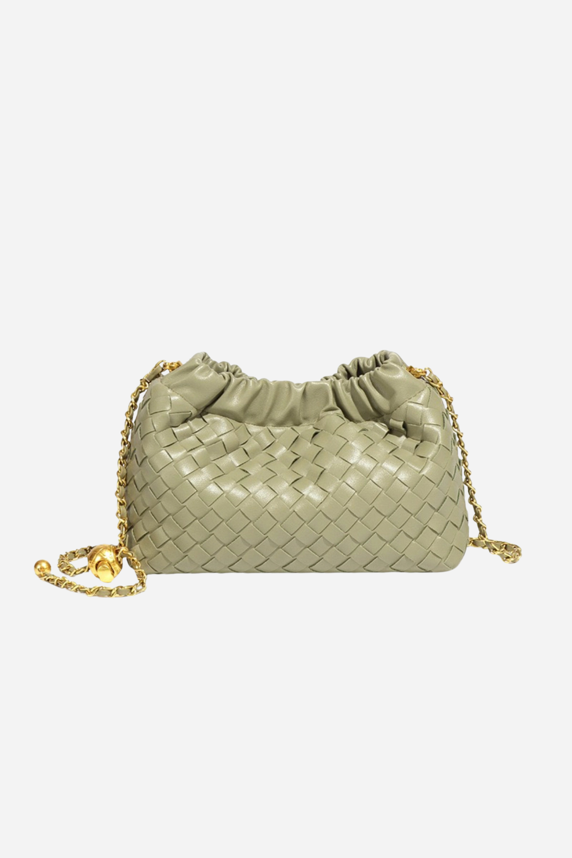 Cloud Woven Shoulder Bag - Green
