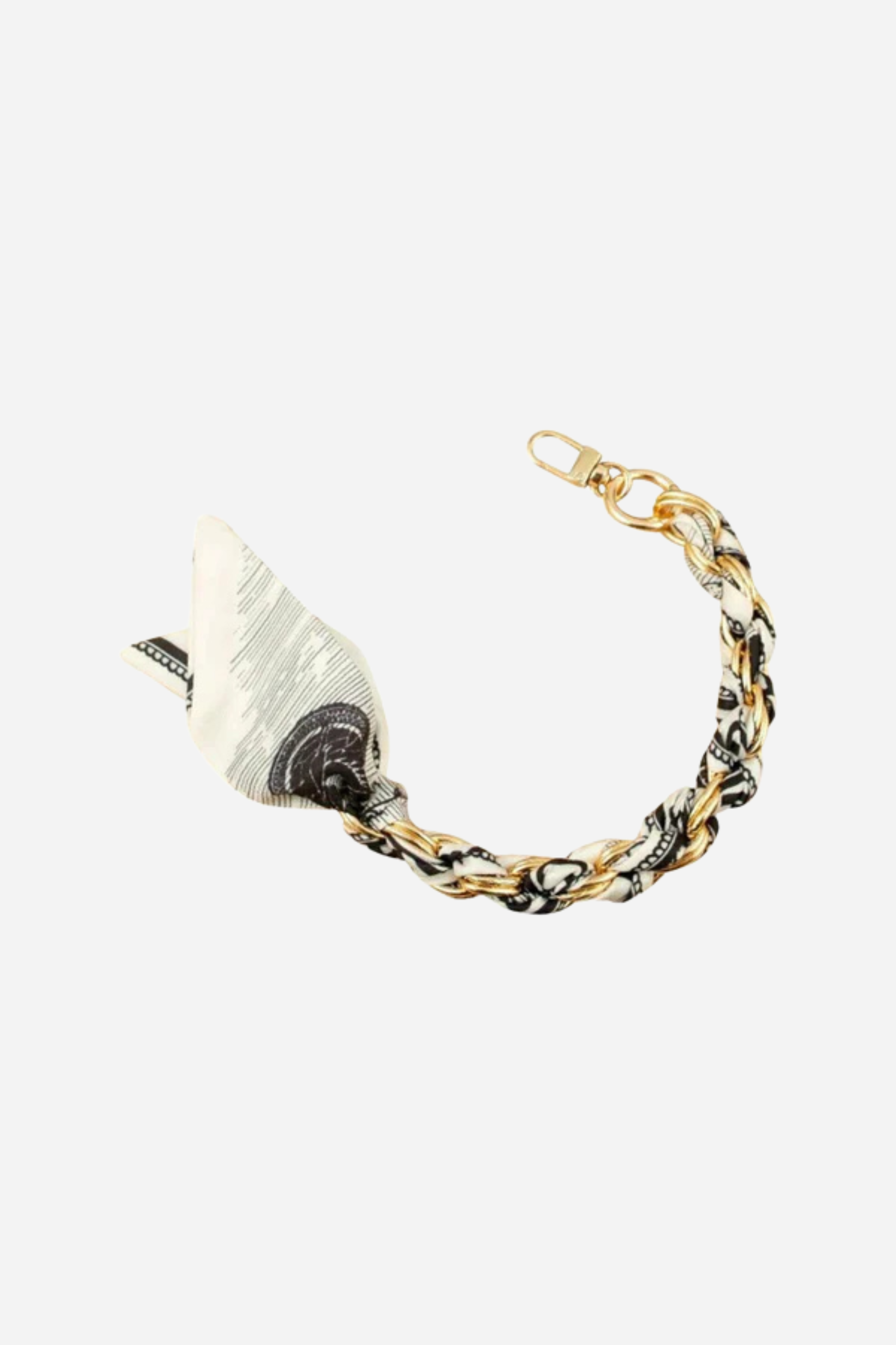 Gold Phone Chain - Black Scarf