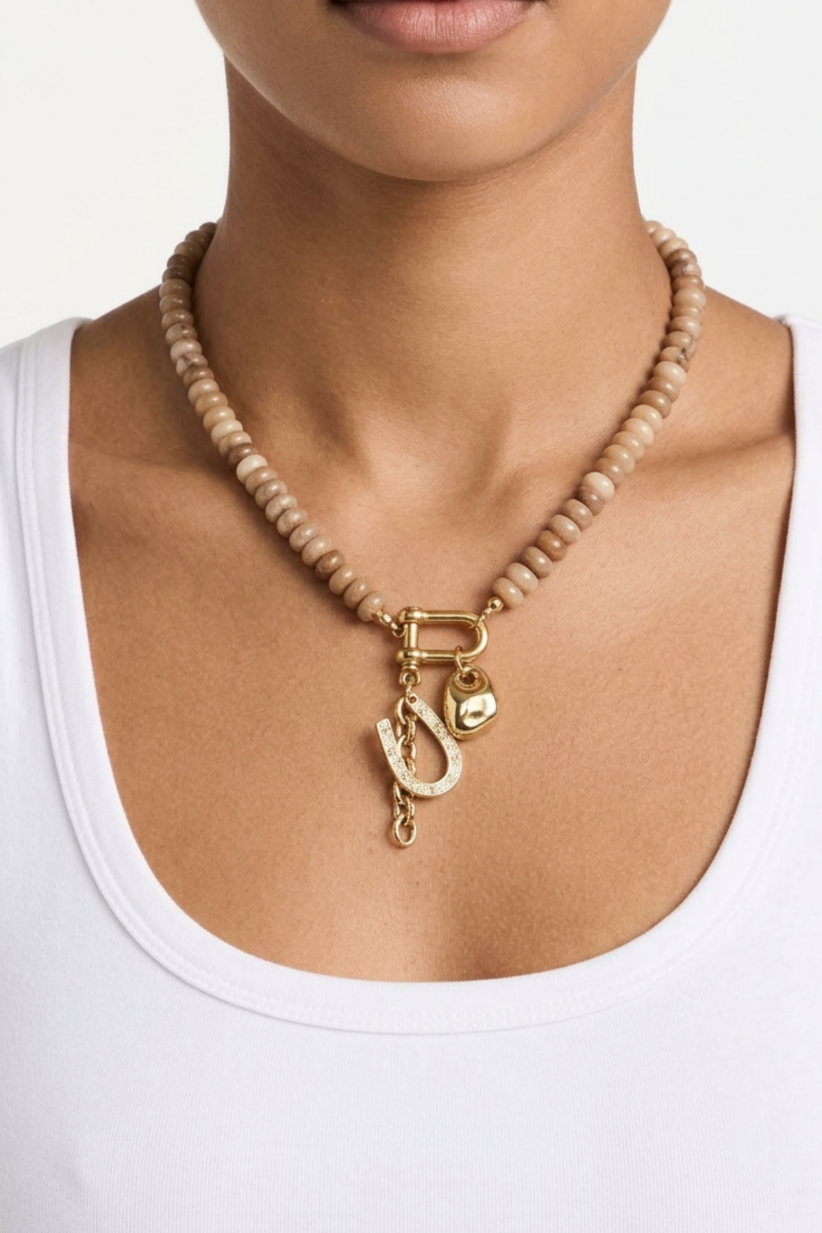Farrah B - Lucky Charm Trio Beaded Necklace