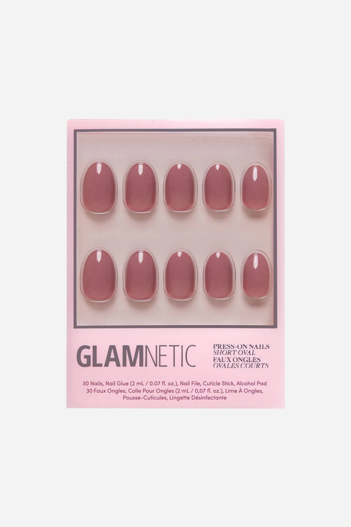 Glamnetic - Press-on Nails Short Oval - Fall Mauve