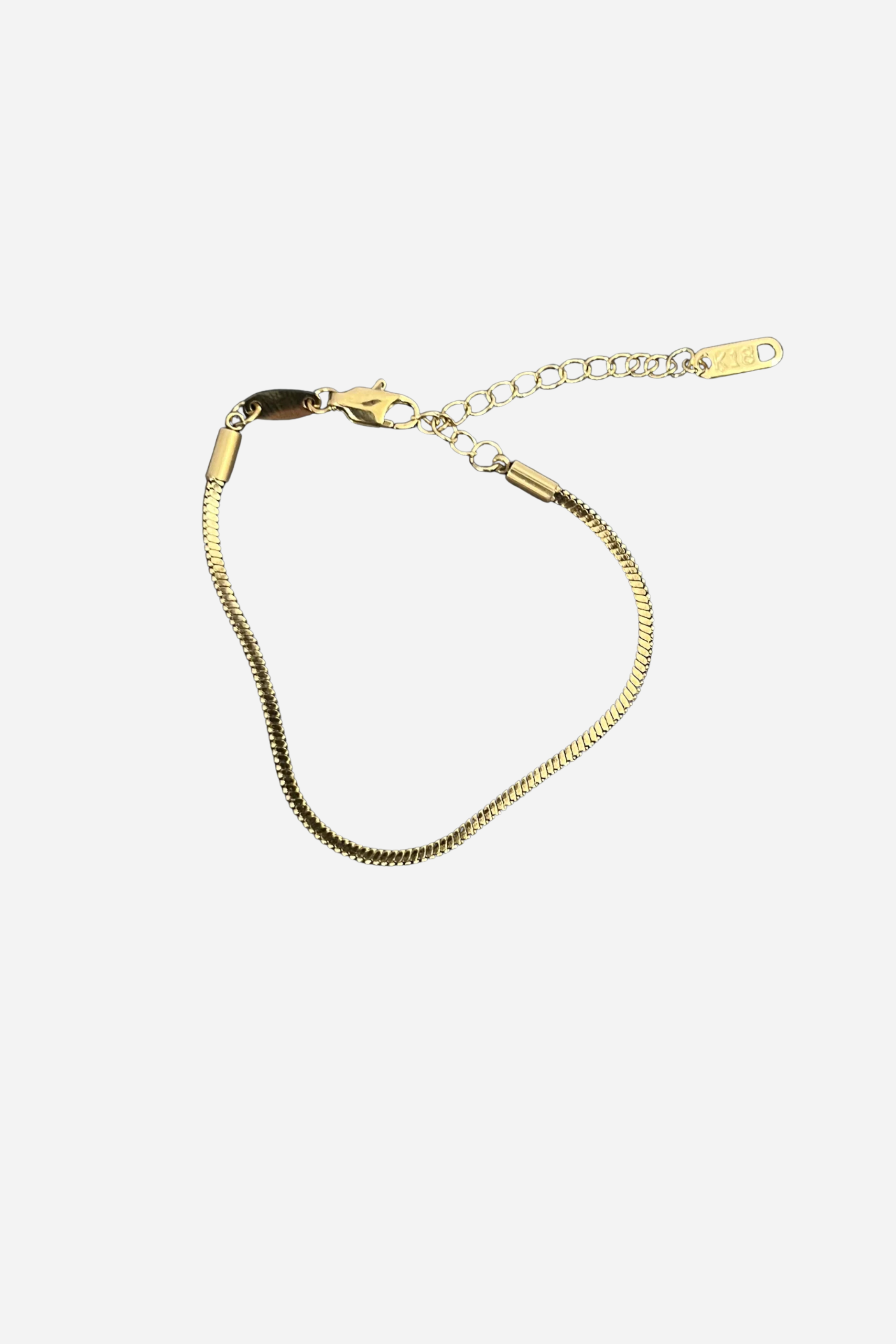 18K Squared Off Snake Bracelet