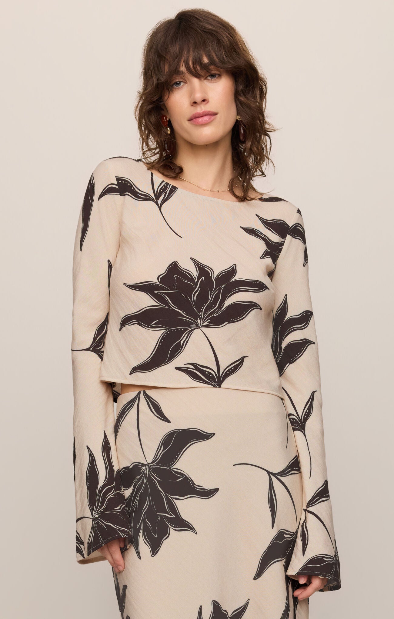 Z Supply Nia Clem Floral Top - Soft Ecru