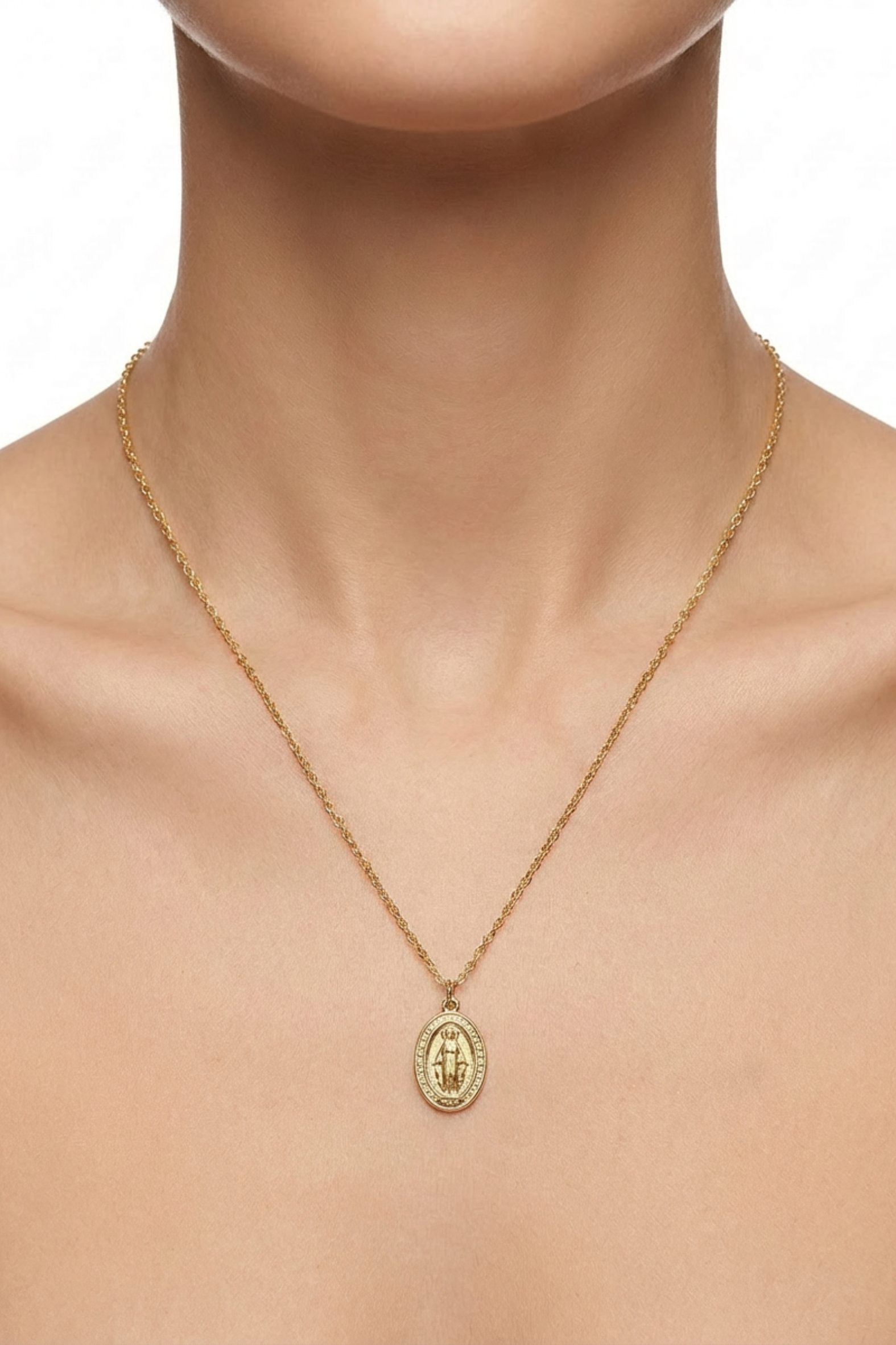 18K Mother Mary Necklace